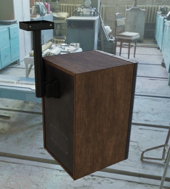 Wall Speaker SchoolRoom Low-poly 3D model_14