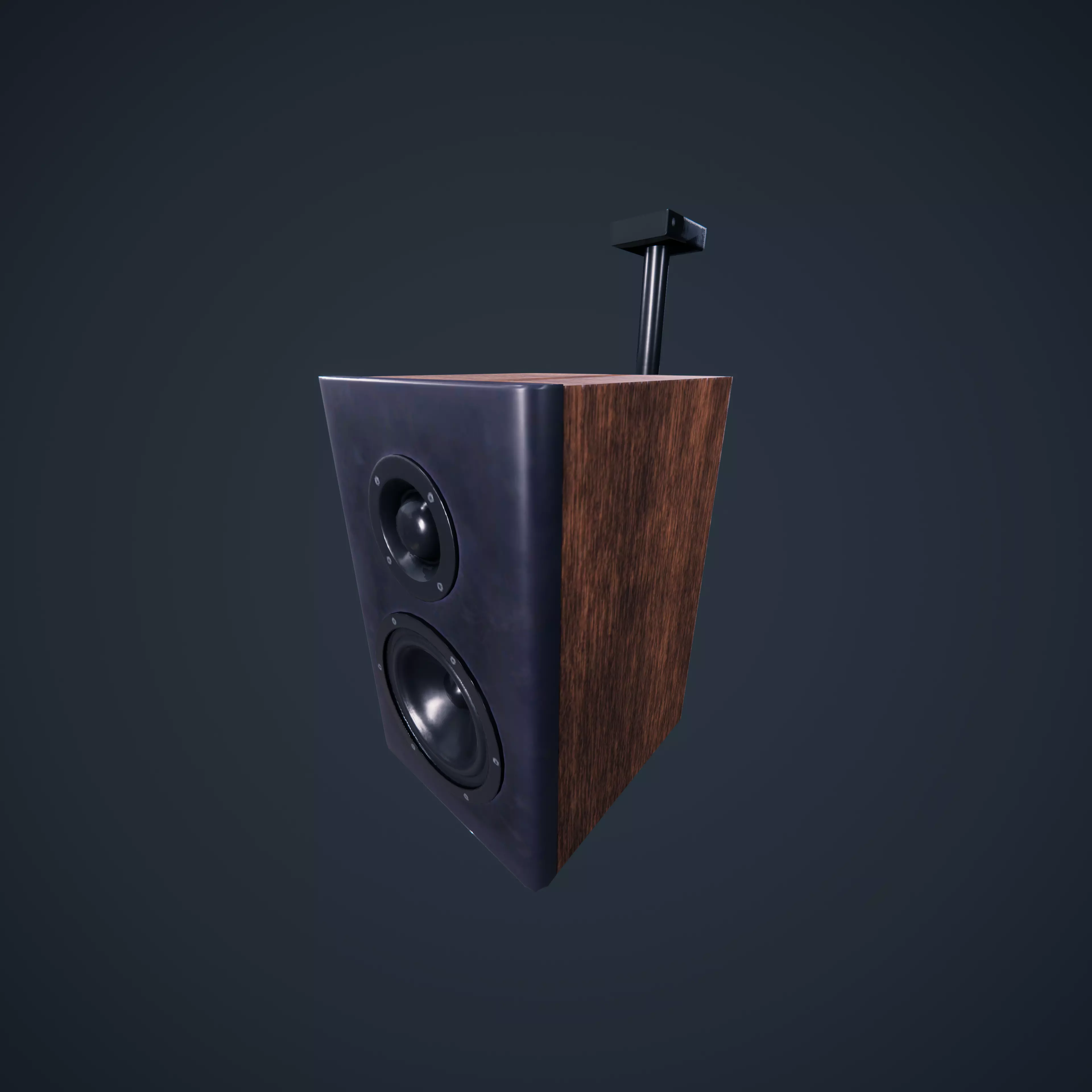 Wall Speaker SchoolRoom Low-poly 3D model_0