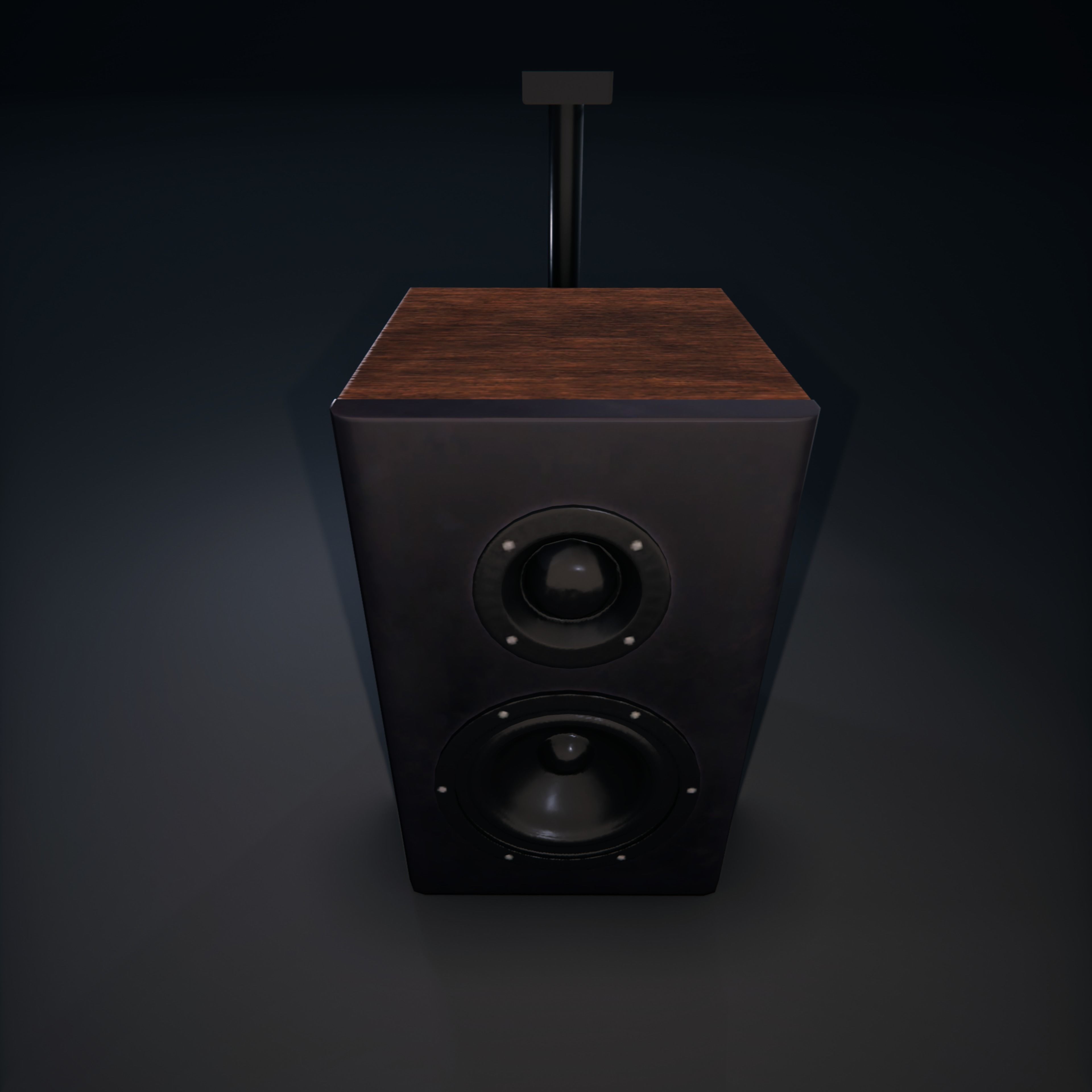 Wall Speaker SchoolRoom Low-poly 3D model_9