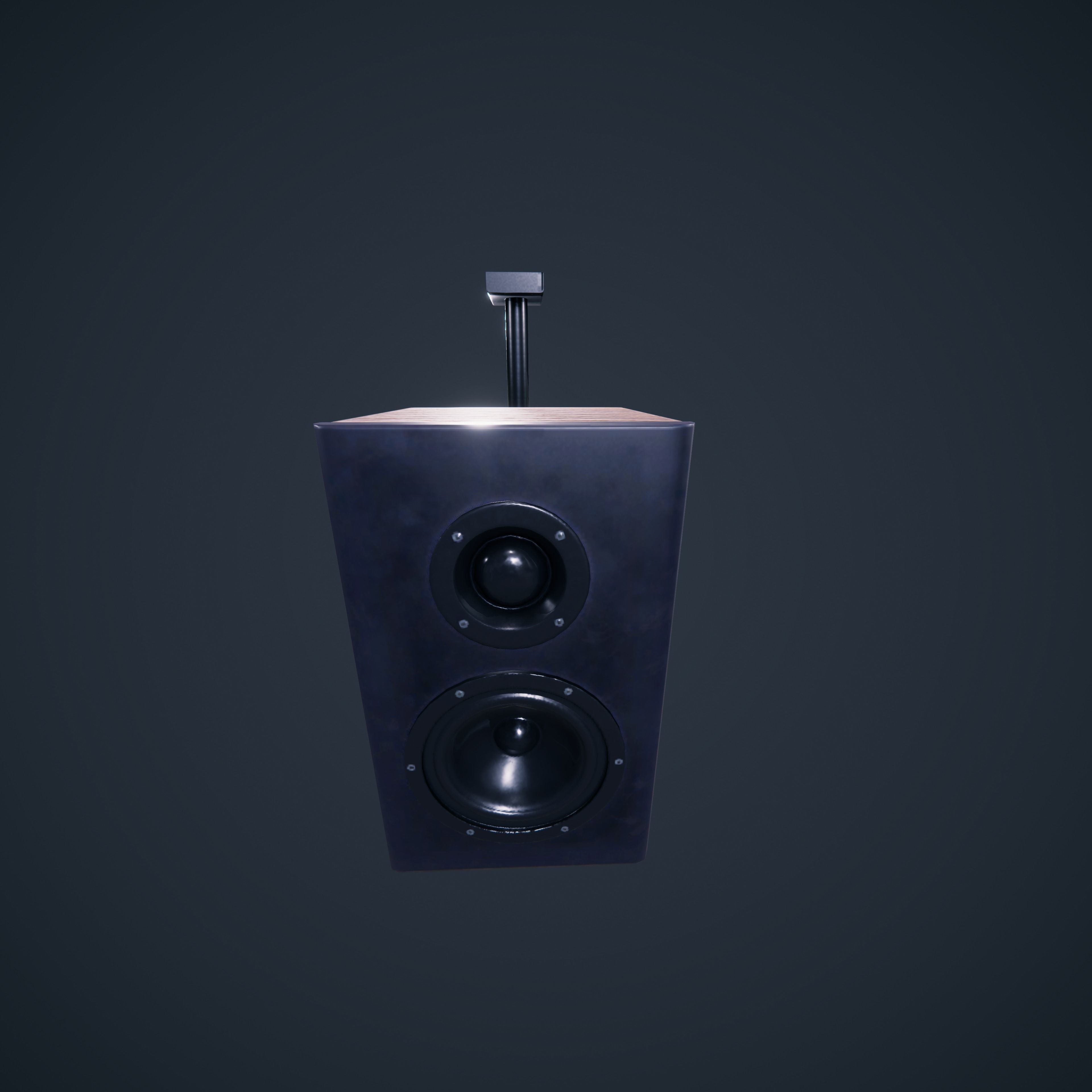 Wall Speaker SchoolRoom Low-poly 3D model_17