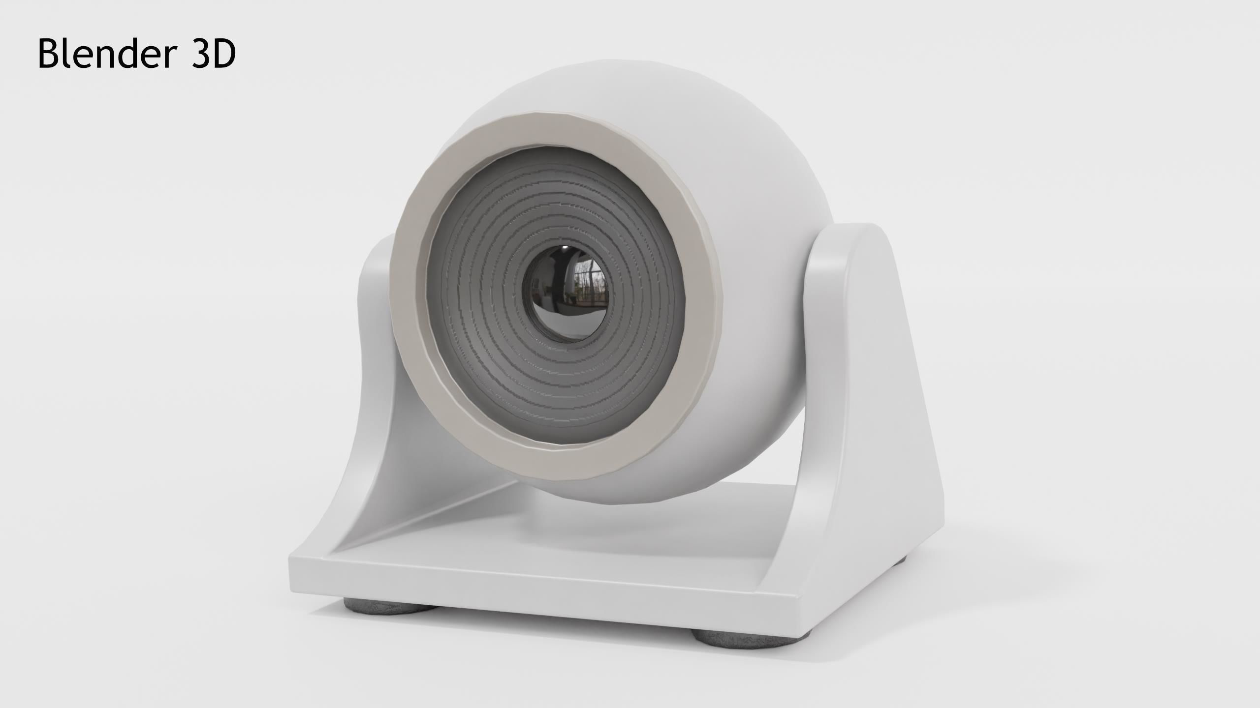 Vintage Webcam Low-poly 3D model_6