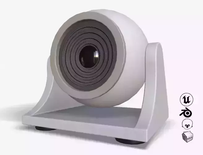 Vintage Webcam Low-poly 3D model