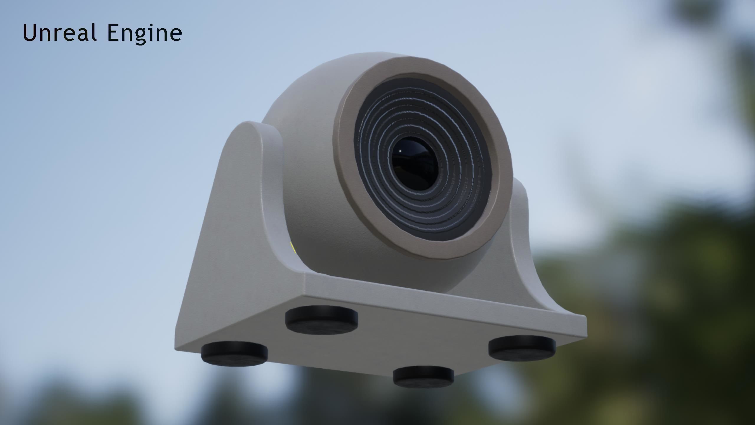 Vintage Webcam Low-poly 3D model_11