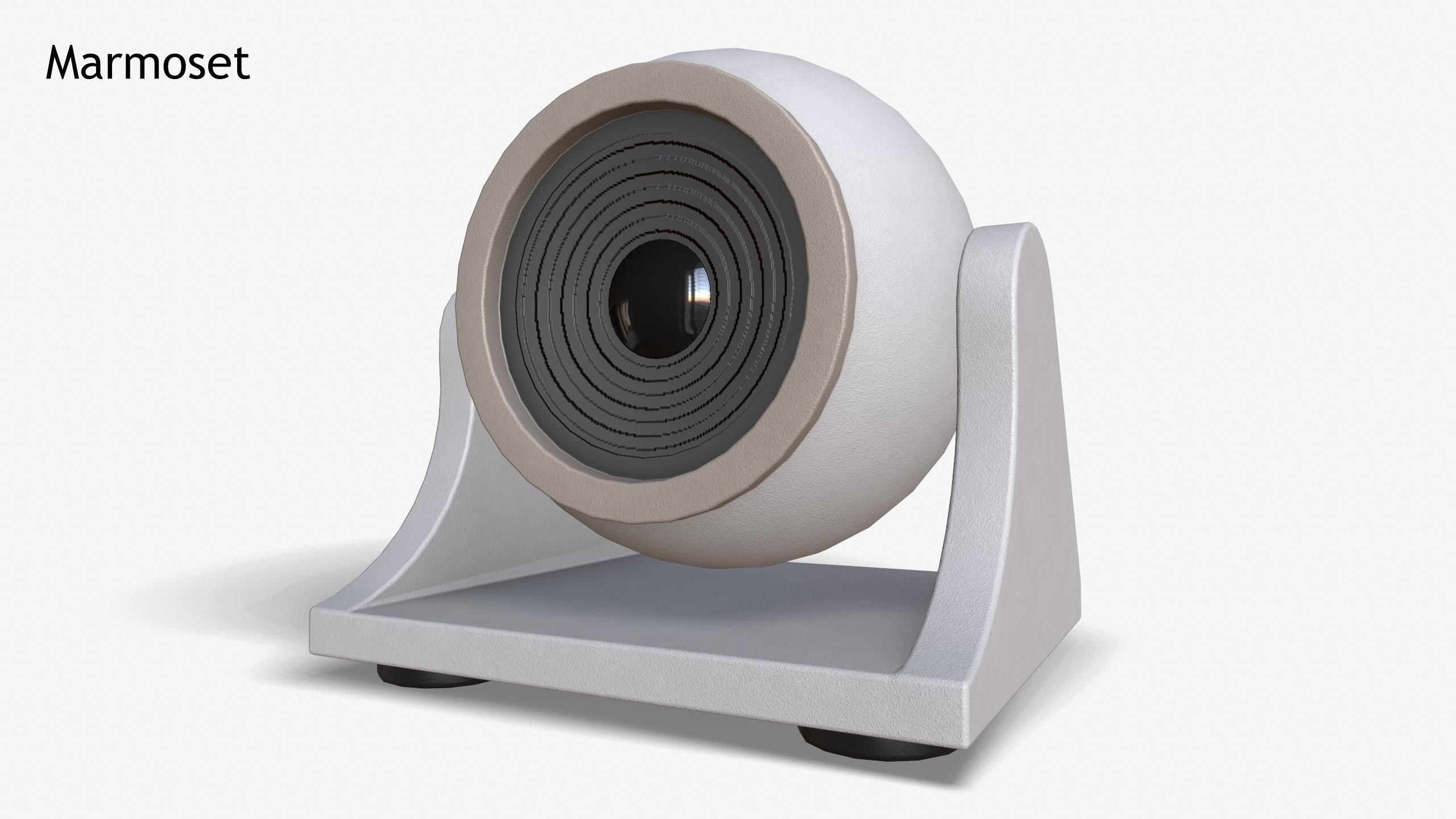 Vintage Webcam Low-poly 3D model_2