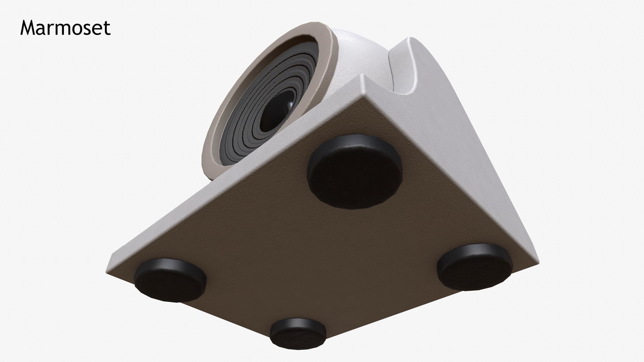 Vintage Webcam Low-poly 3D model_5
