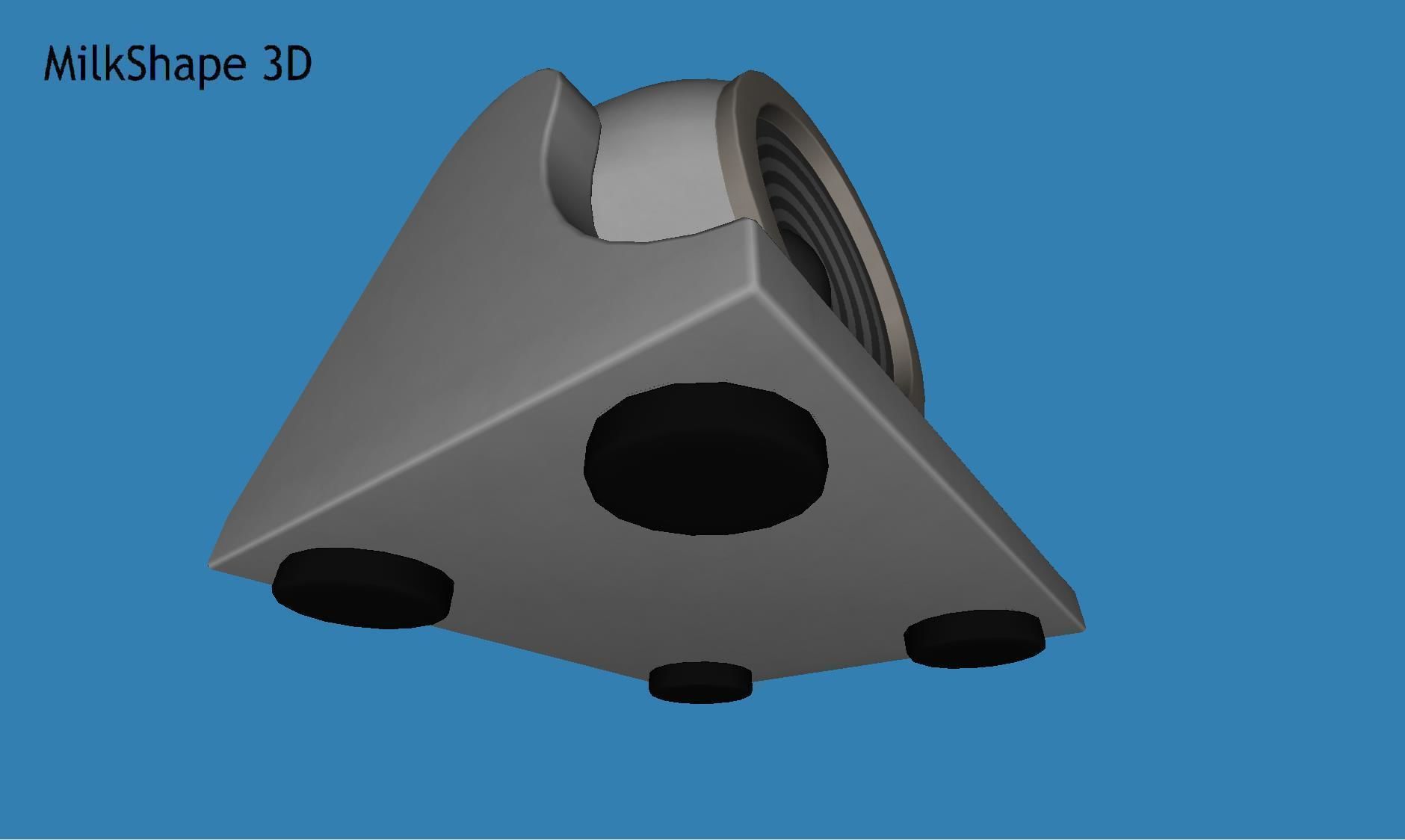 Vintage Webcam Low-poly 3D model_13