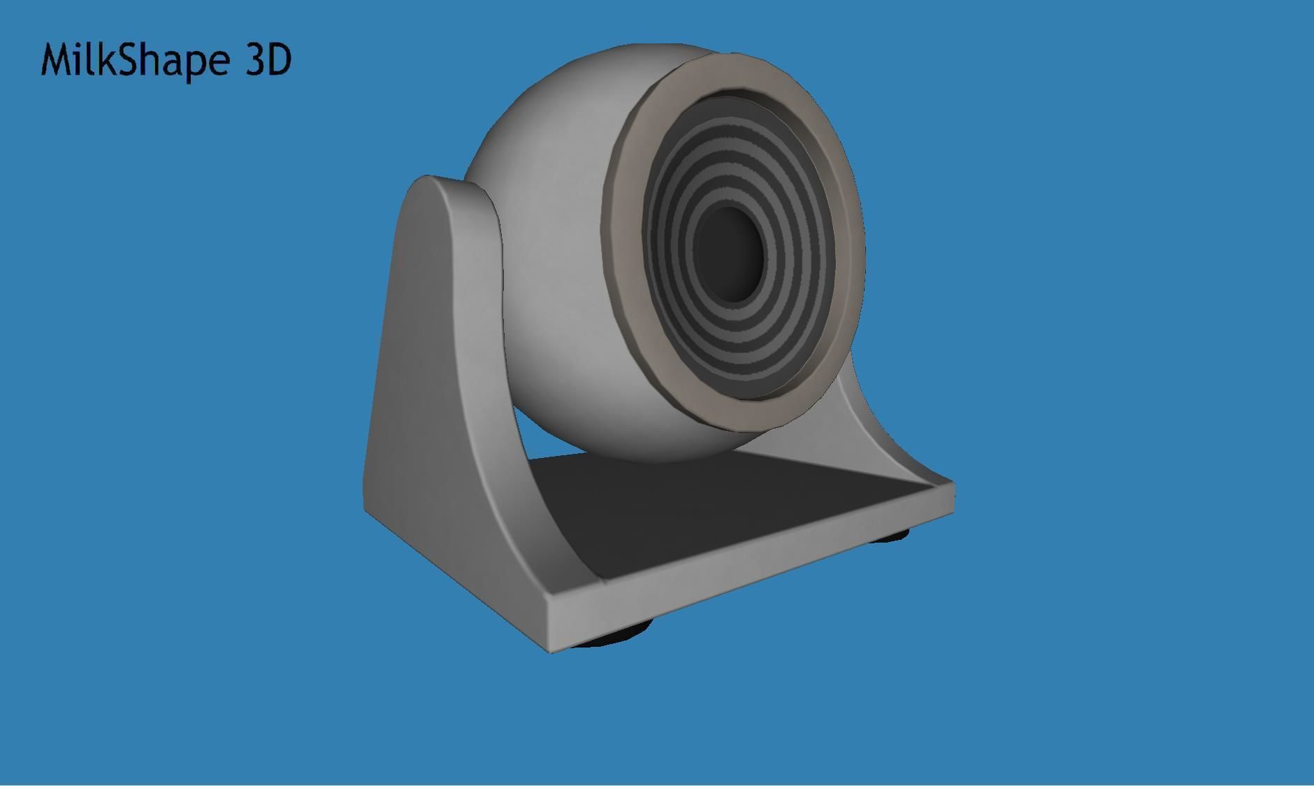 Vintage Webcam Low-poly 3D model_12