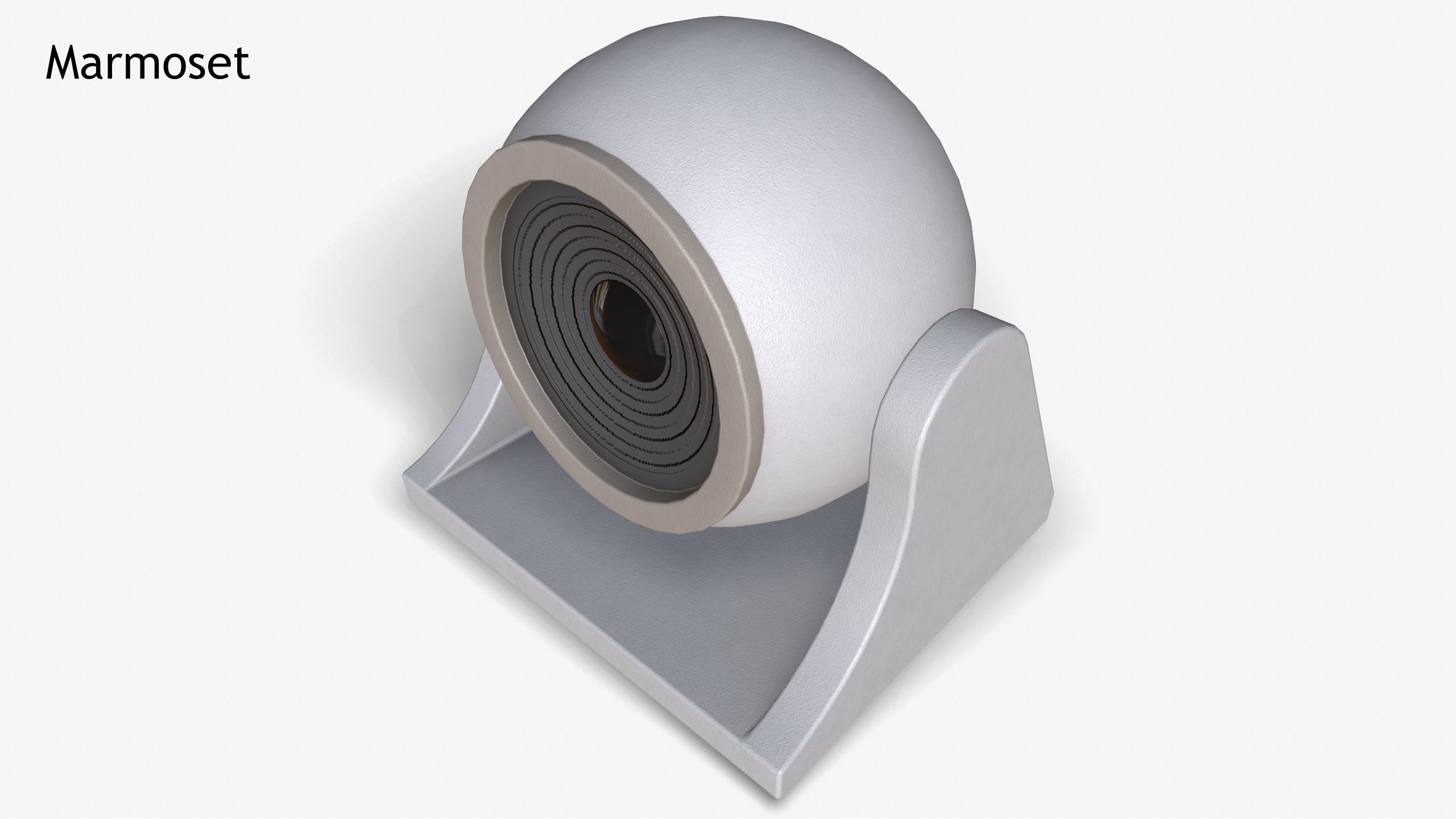 Vintage Webcam Low-poly 3D model_4