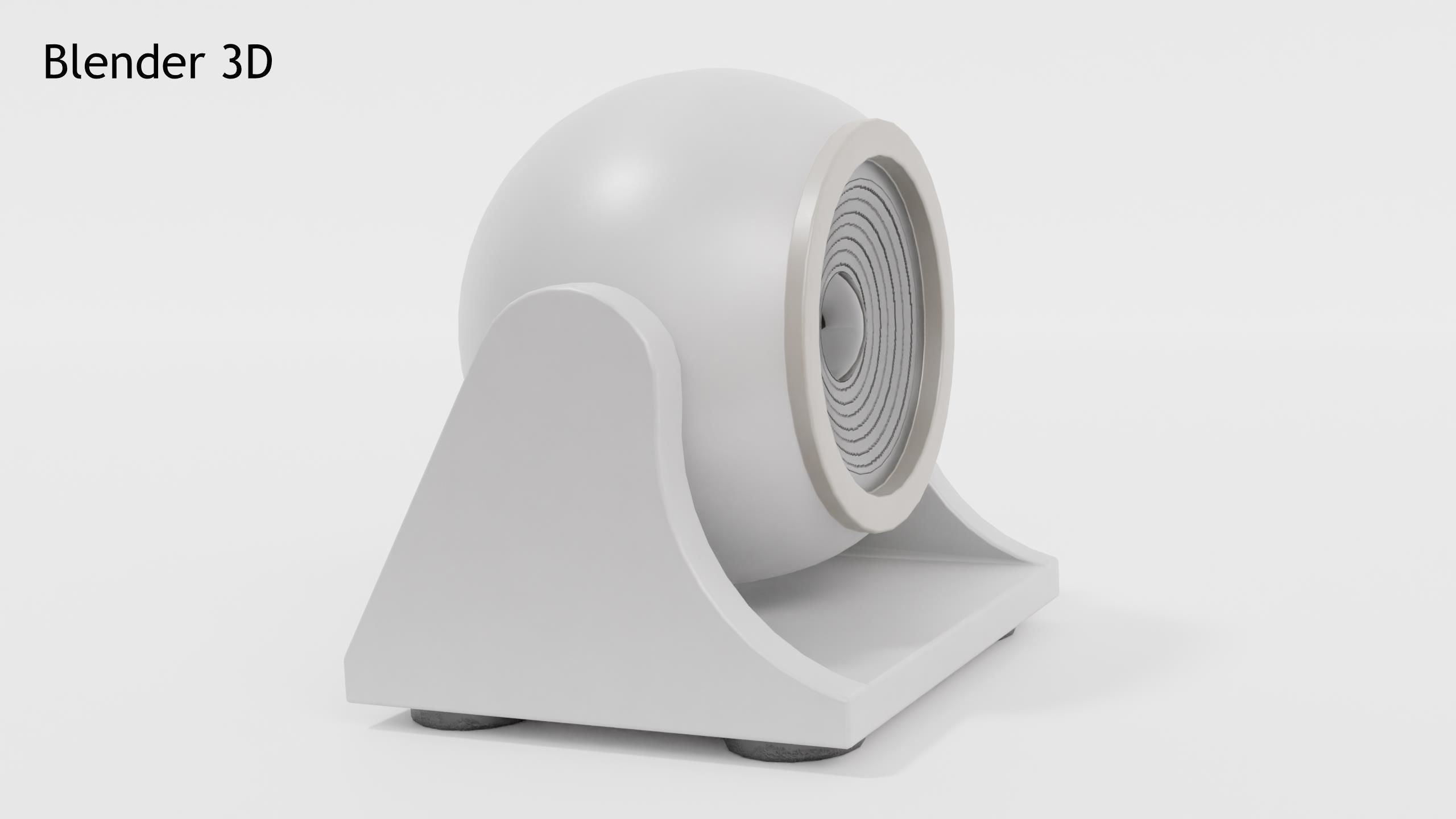 Vintage Webcam Low-poly 3D model_7