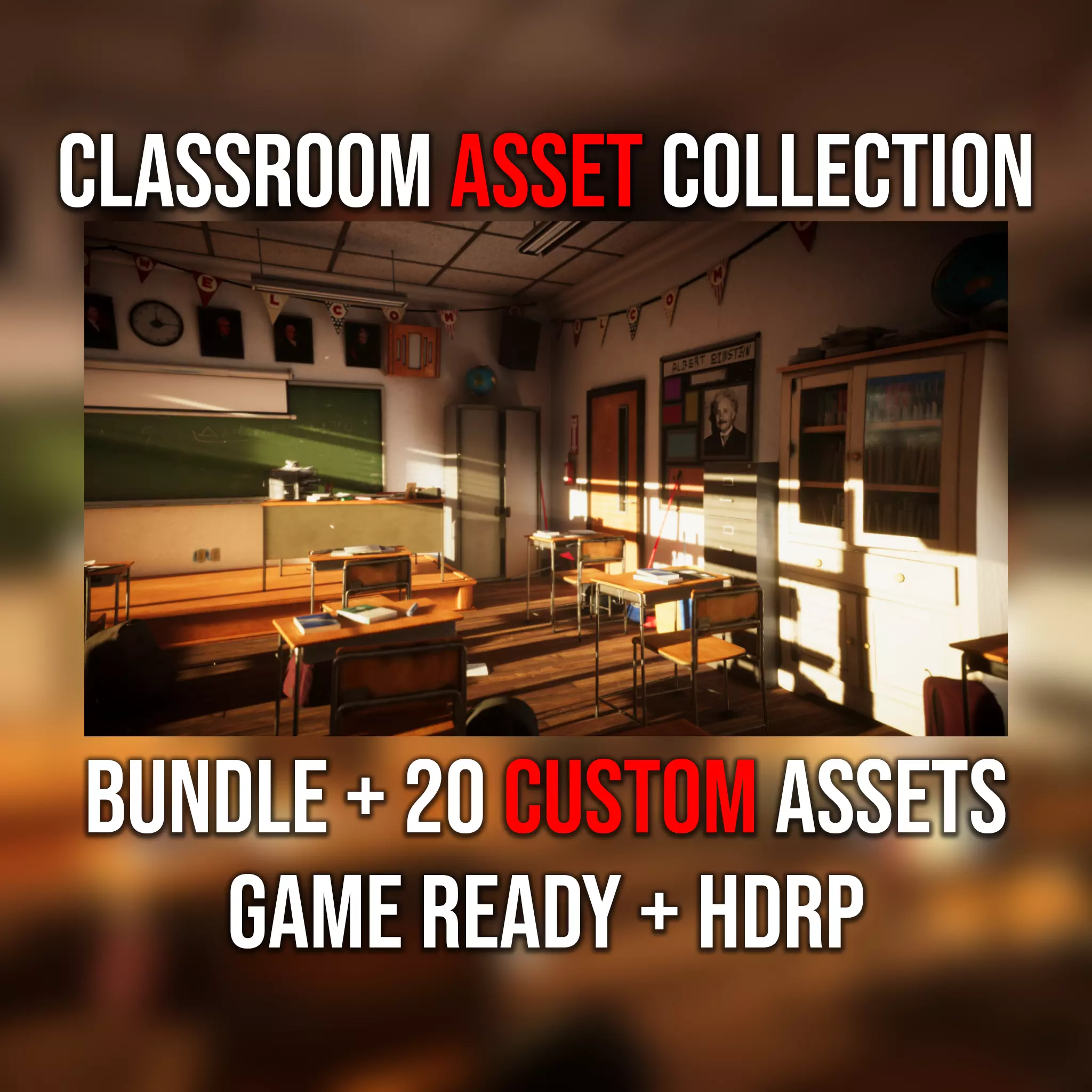 ClassRoom Scene 3D Model Collection_0