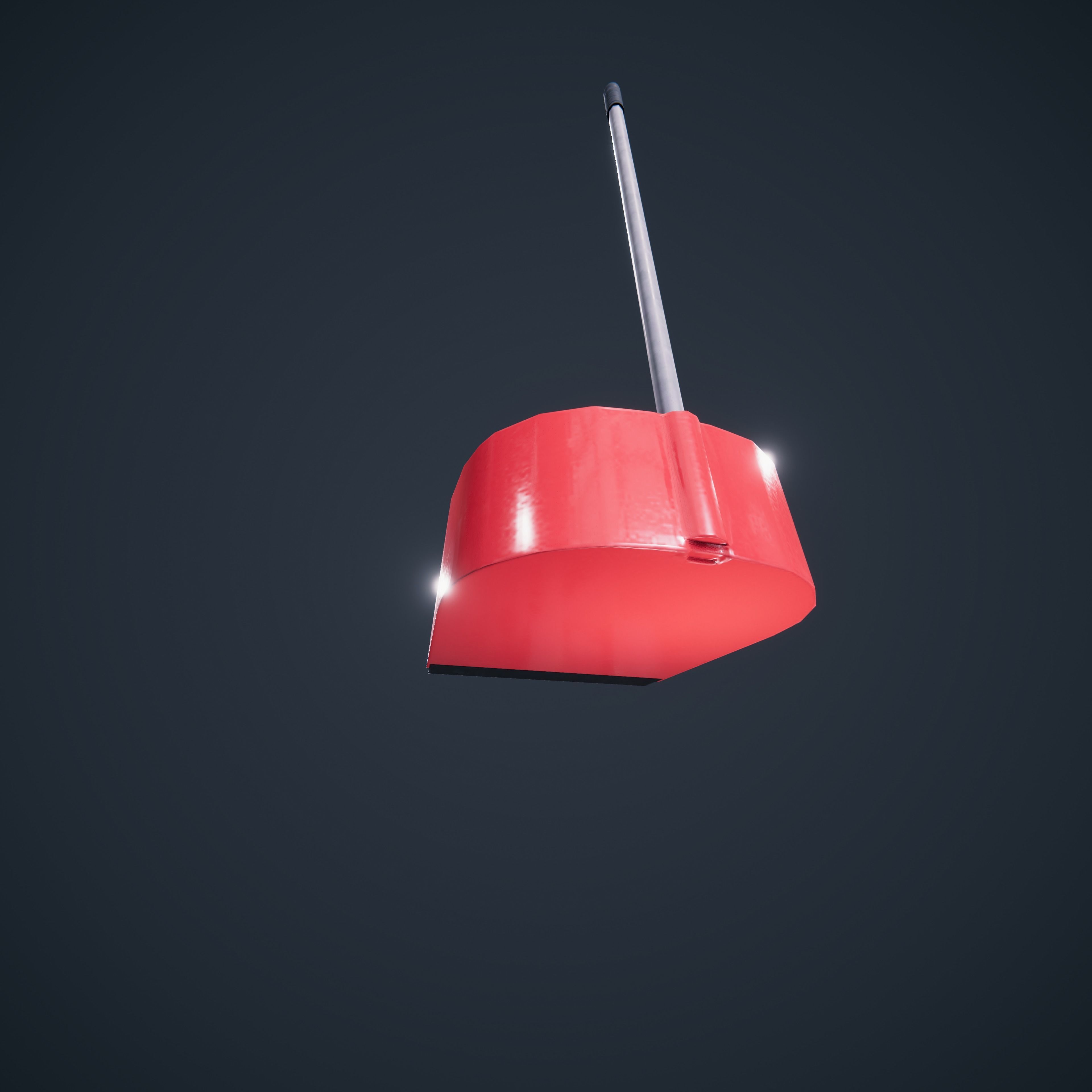 Broom And DustPan HDRP Classroom AR VR Low-poly 3D model_19