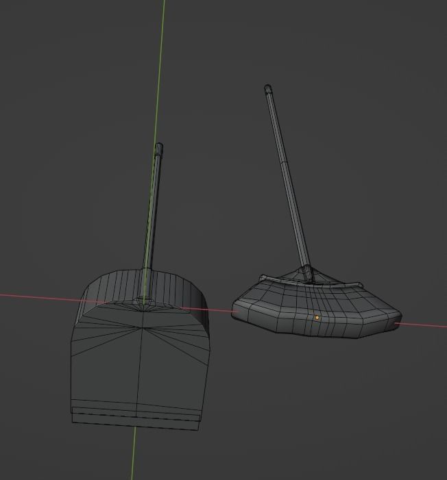 Broom And DustPan HDRP Classroom AR VR Low-poly 3D model_6