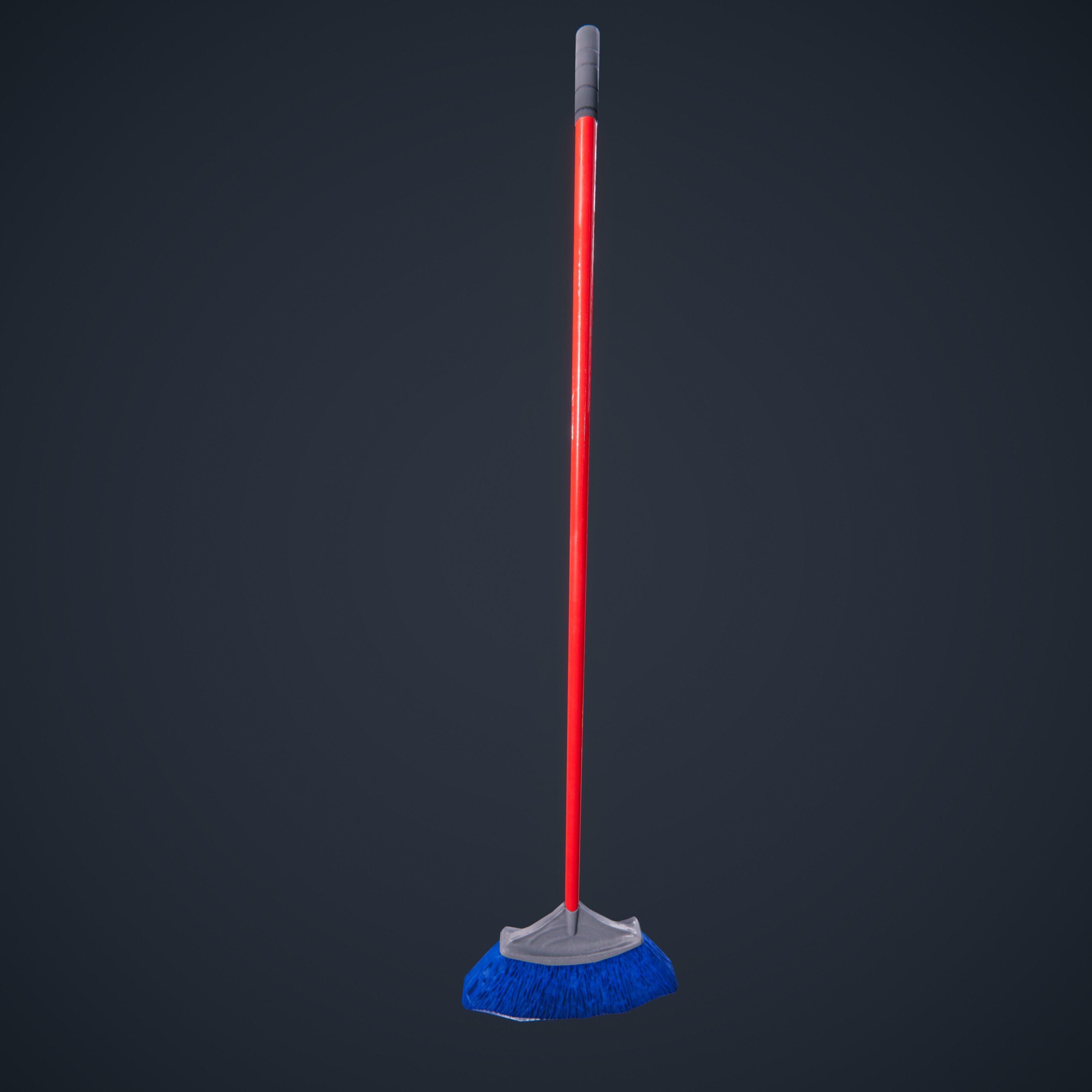 Broom And DustPan HDRP Classroom AR VR Low-poly 3D model_9