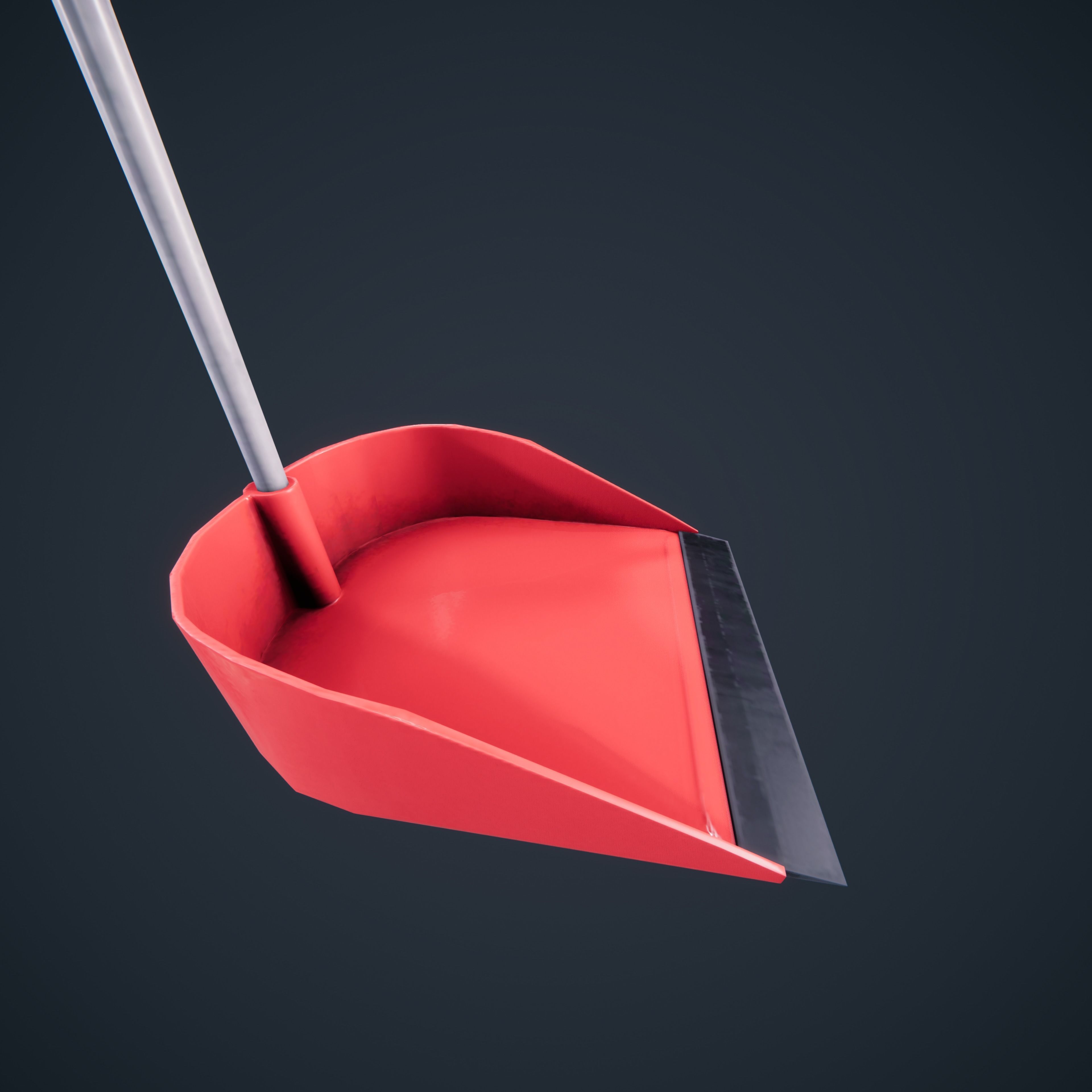 Broom And DustPan HDRP Classroom AR VR Low-poly 3D model_23