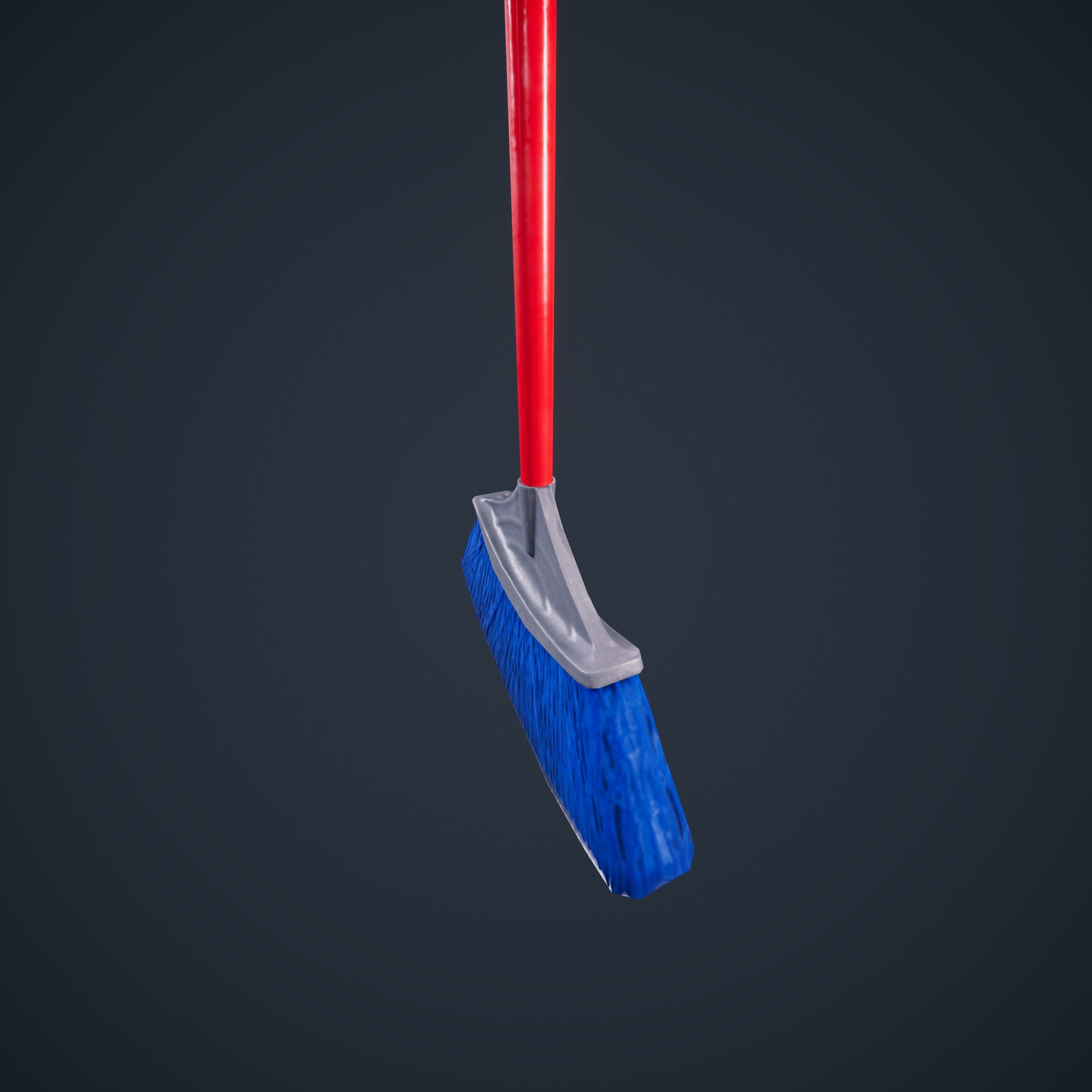 Broom And DustPan HDRP Classroom AR VR Low-poly 3D model_8