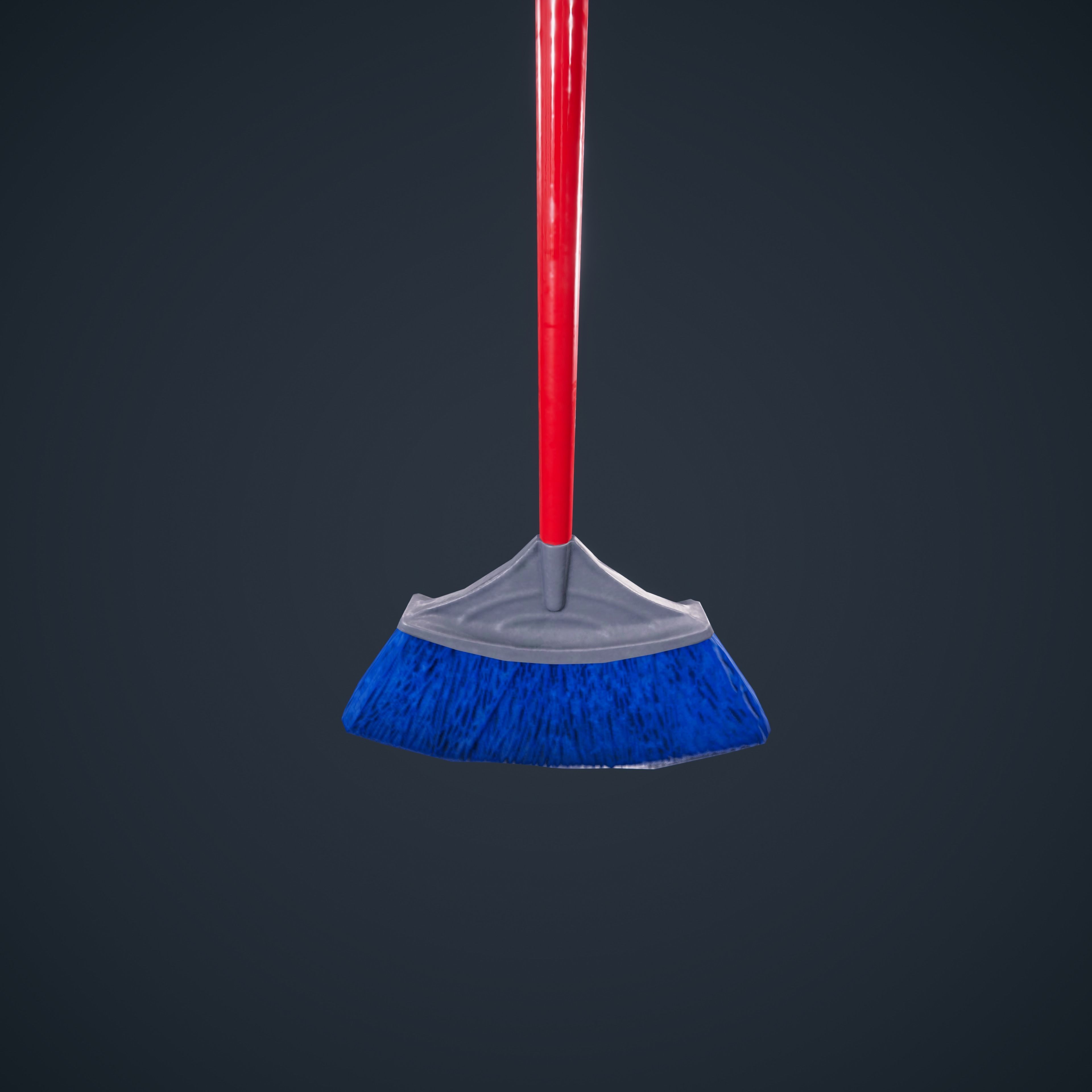 Broom And DustPan HDRP Classroom AR VR Low-poly 3D model_12