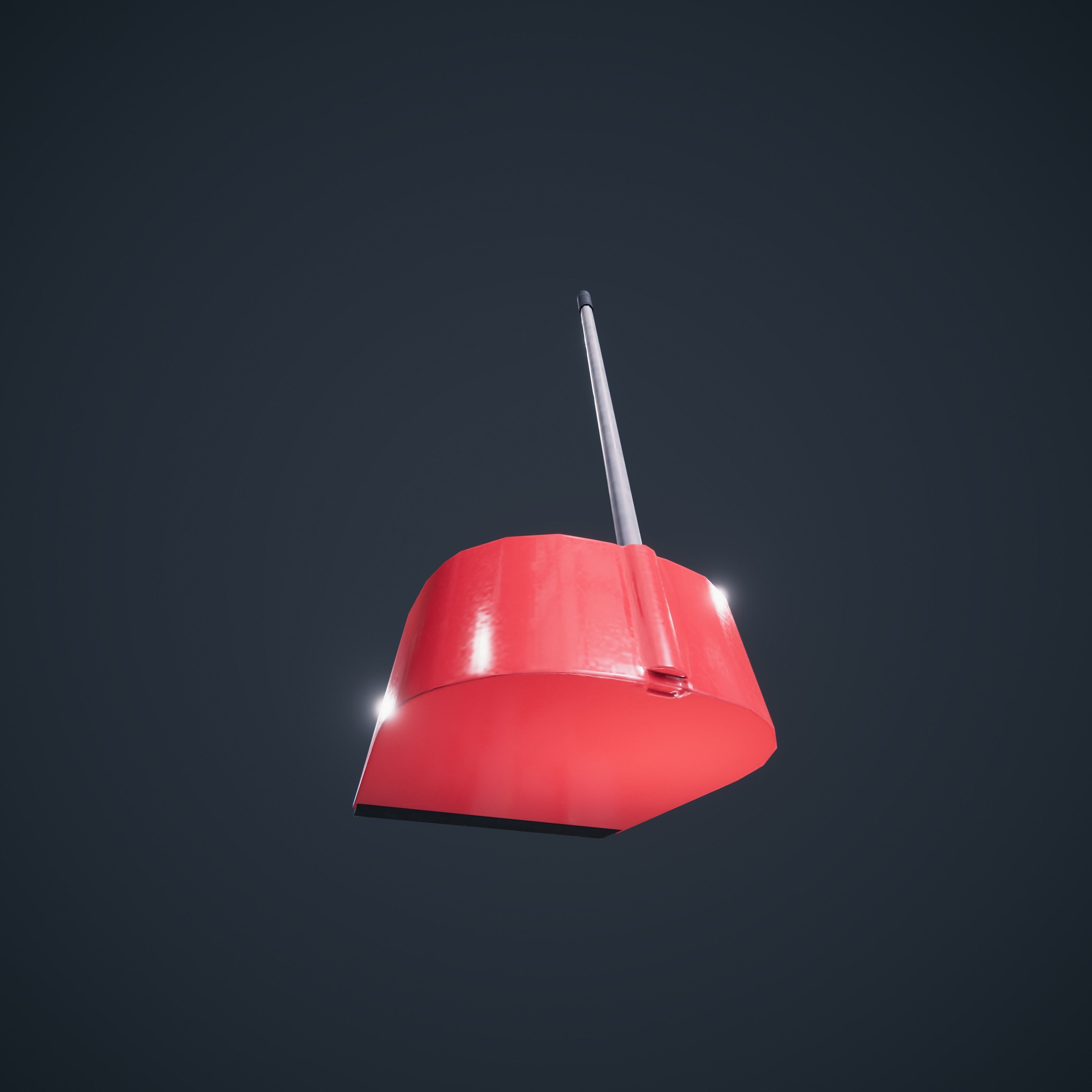 Broom And DustPan HDRP Classroom AR VR Low-poly 3D model_20