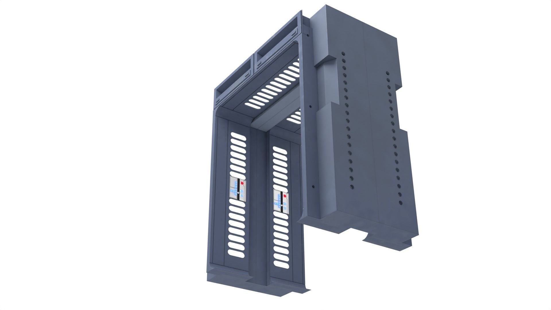 Death Star Hallway Door 1-12 scale Blackseries 3D print model_7