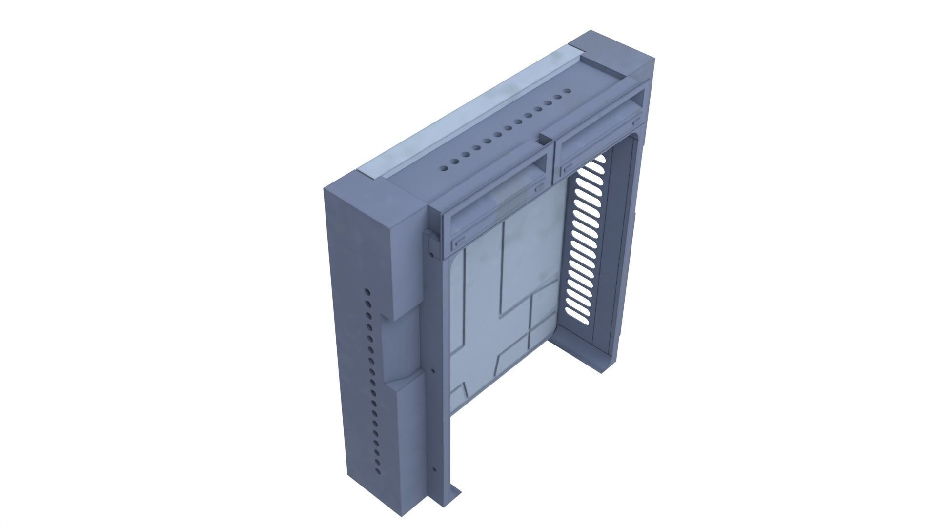 Death Star Hallway Door 1-12 scale Blackseries 3D print model_20