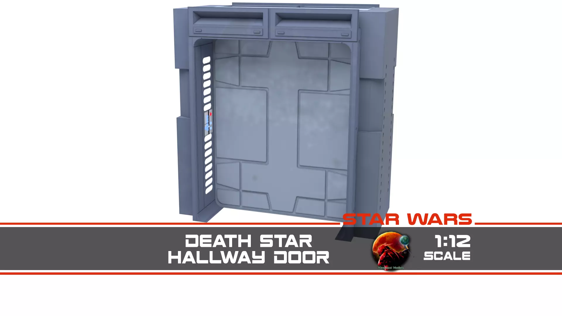 Death Star Hallway Door 1-12 scale Blackseries 3D print model_0