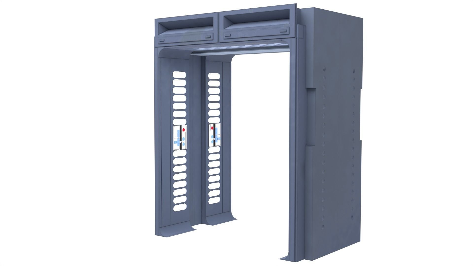 Death Star Hallway Door 1-12 scale Blackseries 3D print model_16