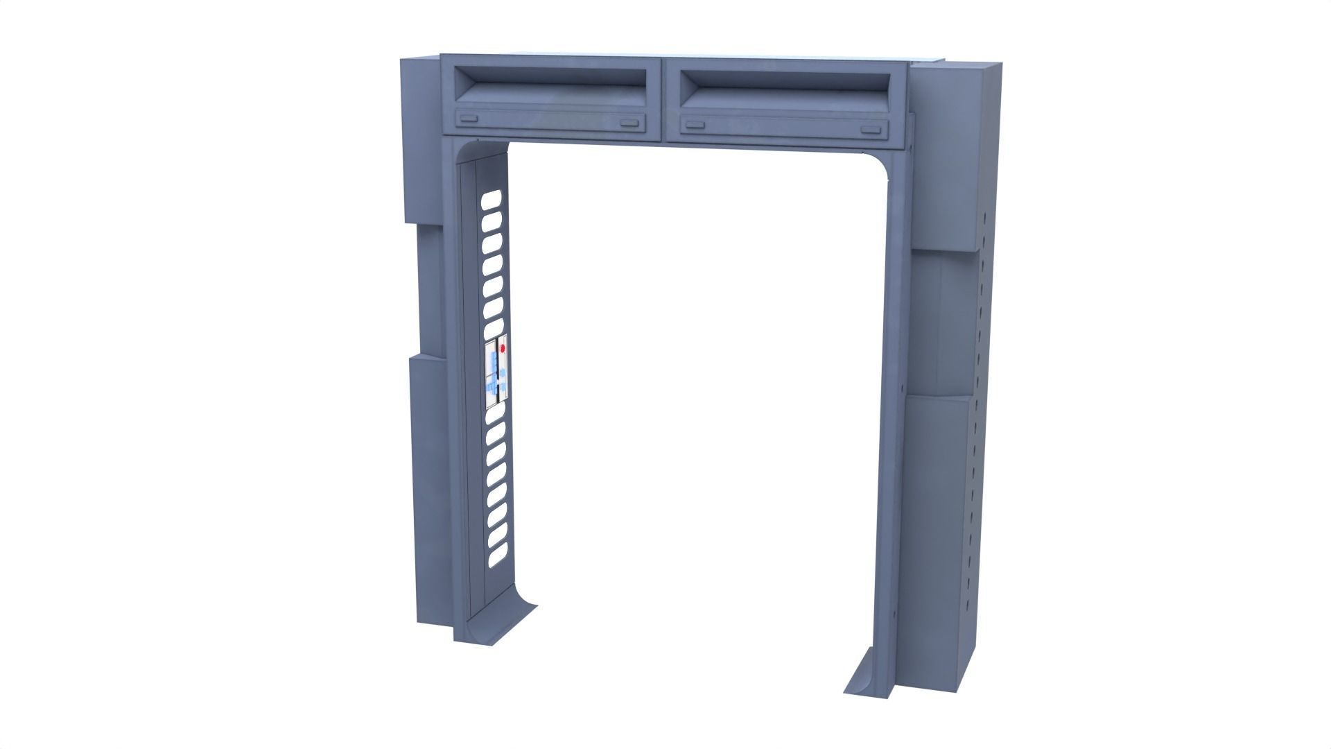 Death Star Hallway Door 1-12 scale Blackseries 3D print model_17