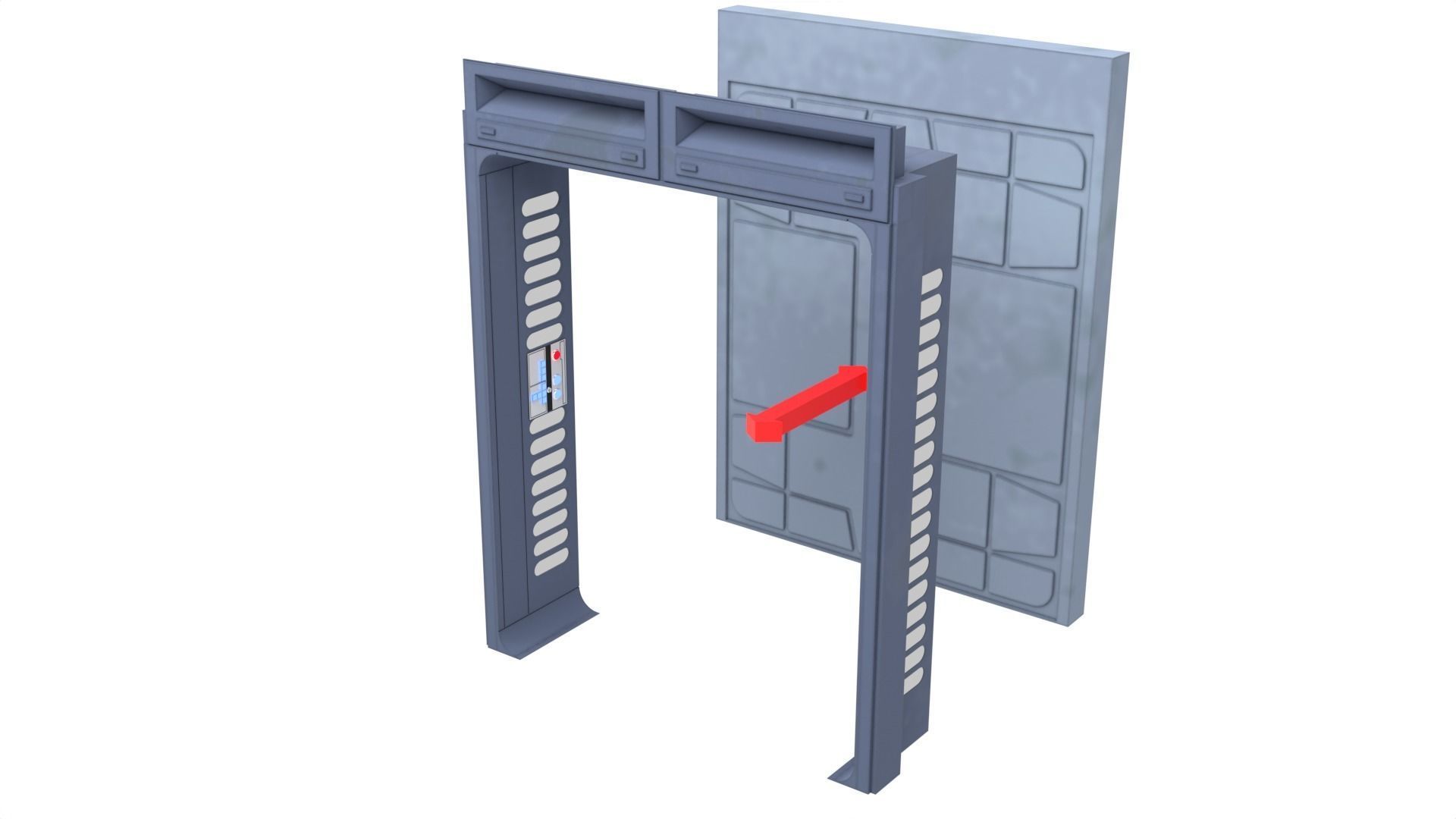 Death Star Hallway Door 1-18 scale Kenner Hasbro 3D print model_43