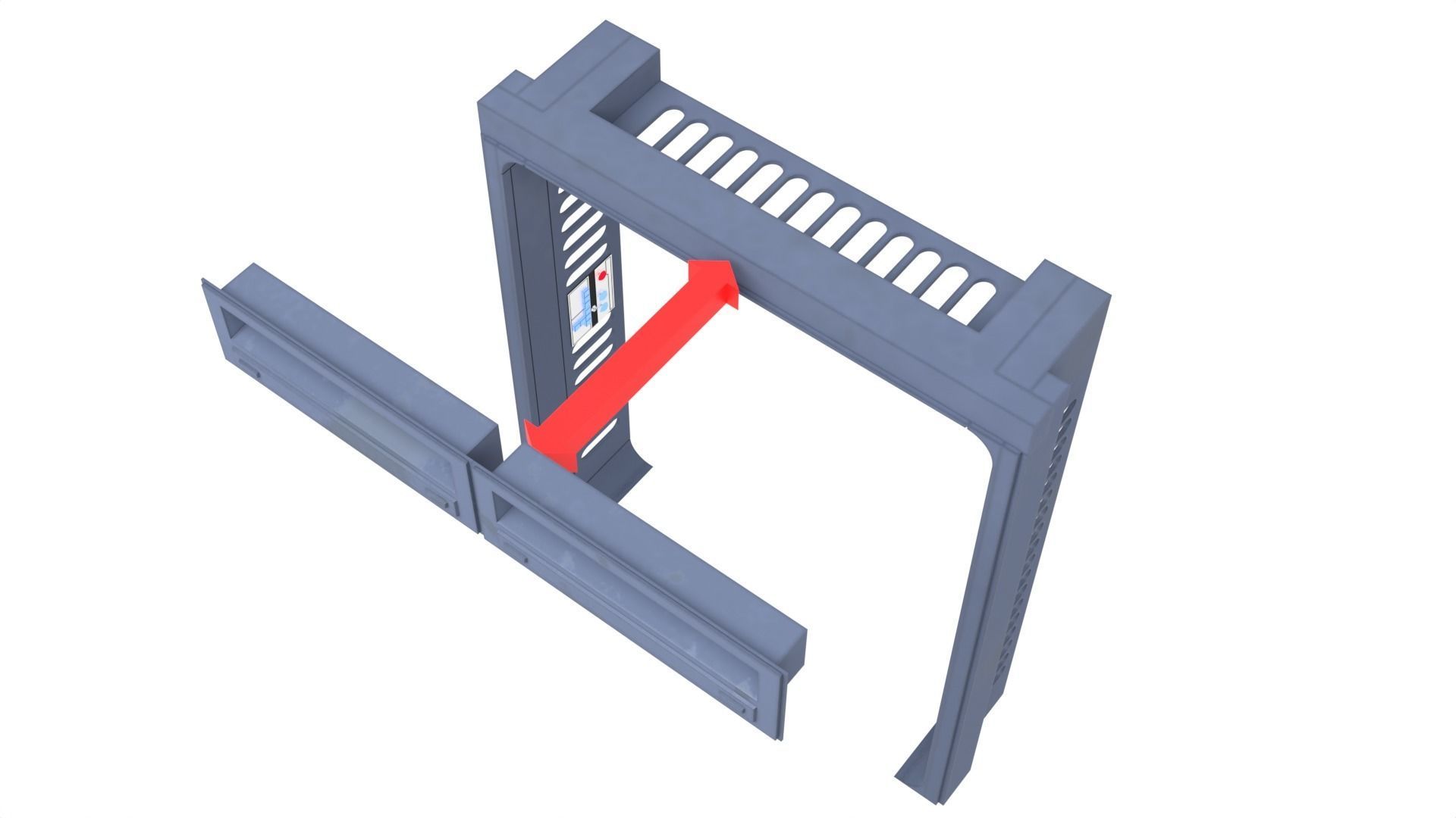 Death Star Hallway Door 1-18 scale Kenner Hasbro 3D print model_39