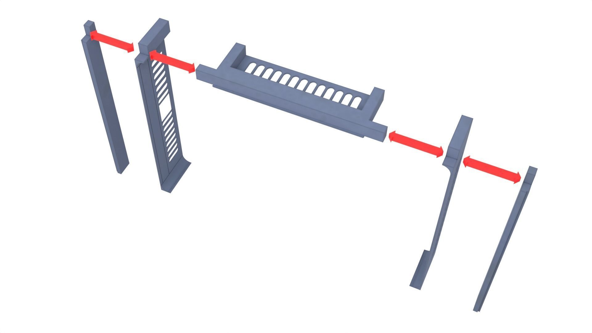 Death Star Hallway Door 1-18 scale Kenner Hasbro 3D print model_33