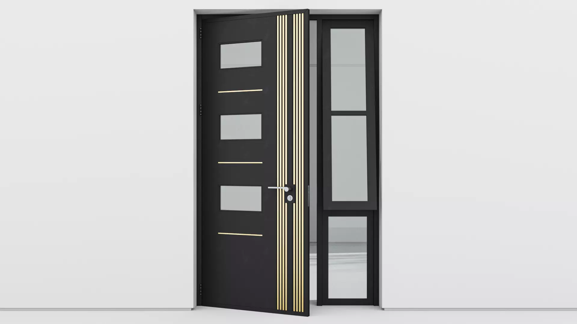 Aluminium door 283 3D model_0