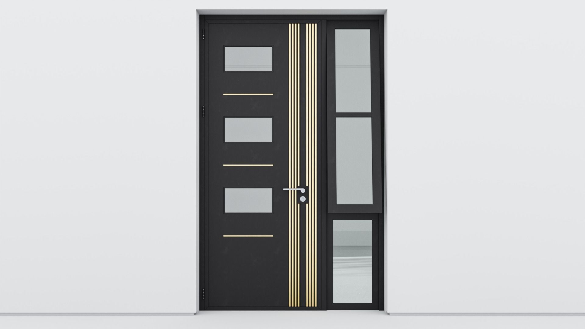Aluminium door 283 3D model_1