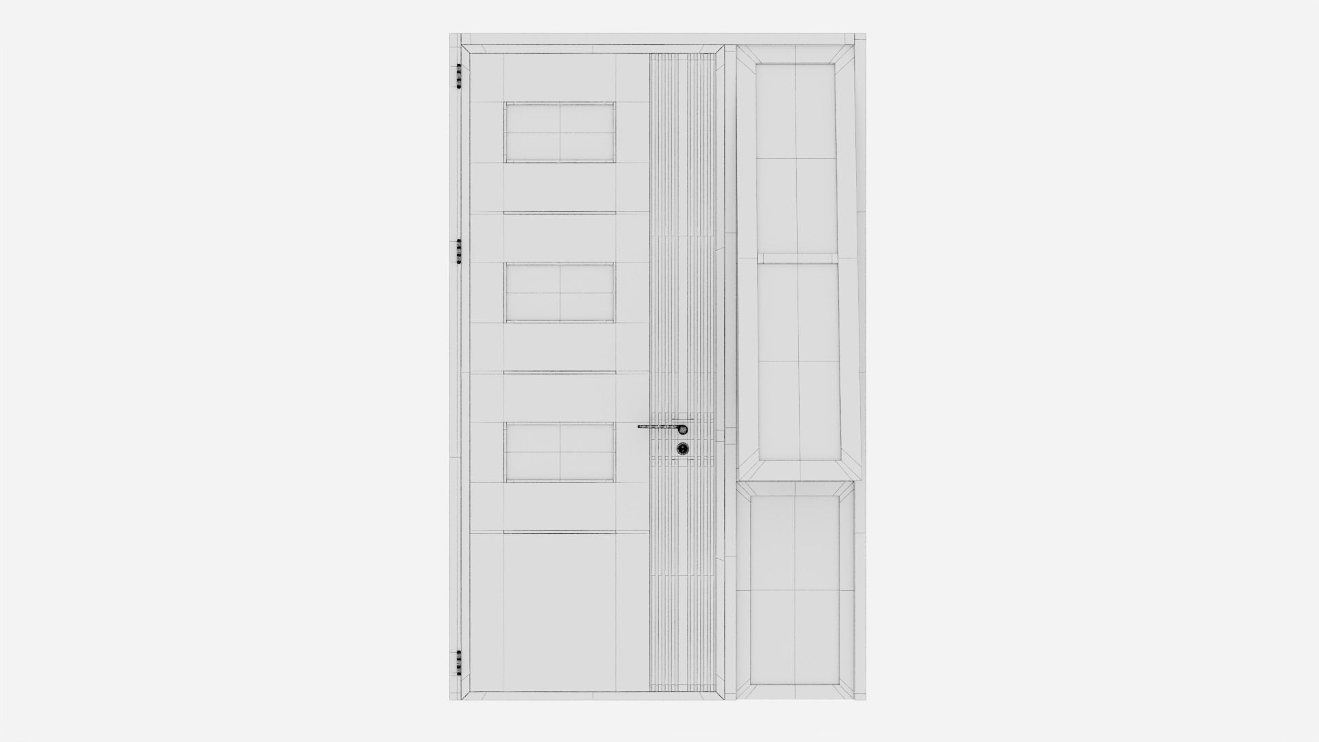 Aluminium door 283 3D model_5