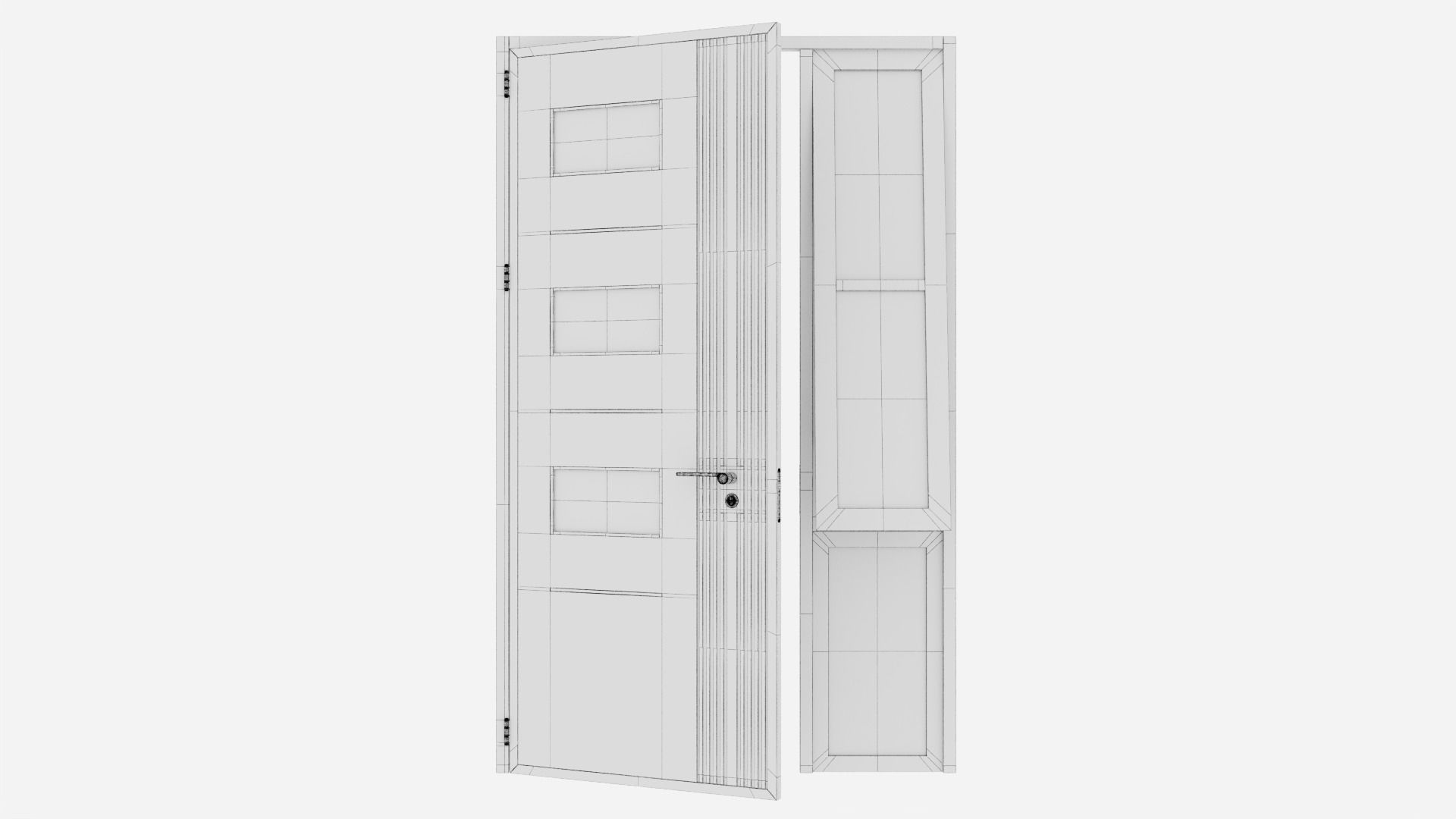 Aluminium door 283 3D model_6