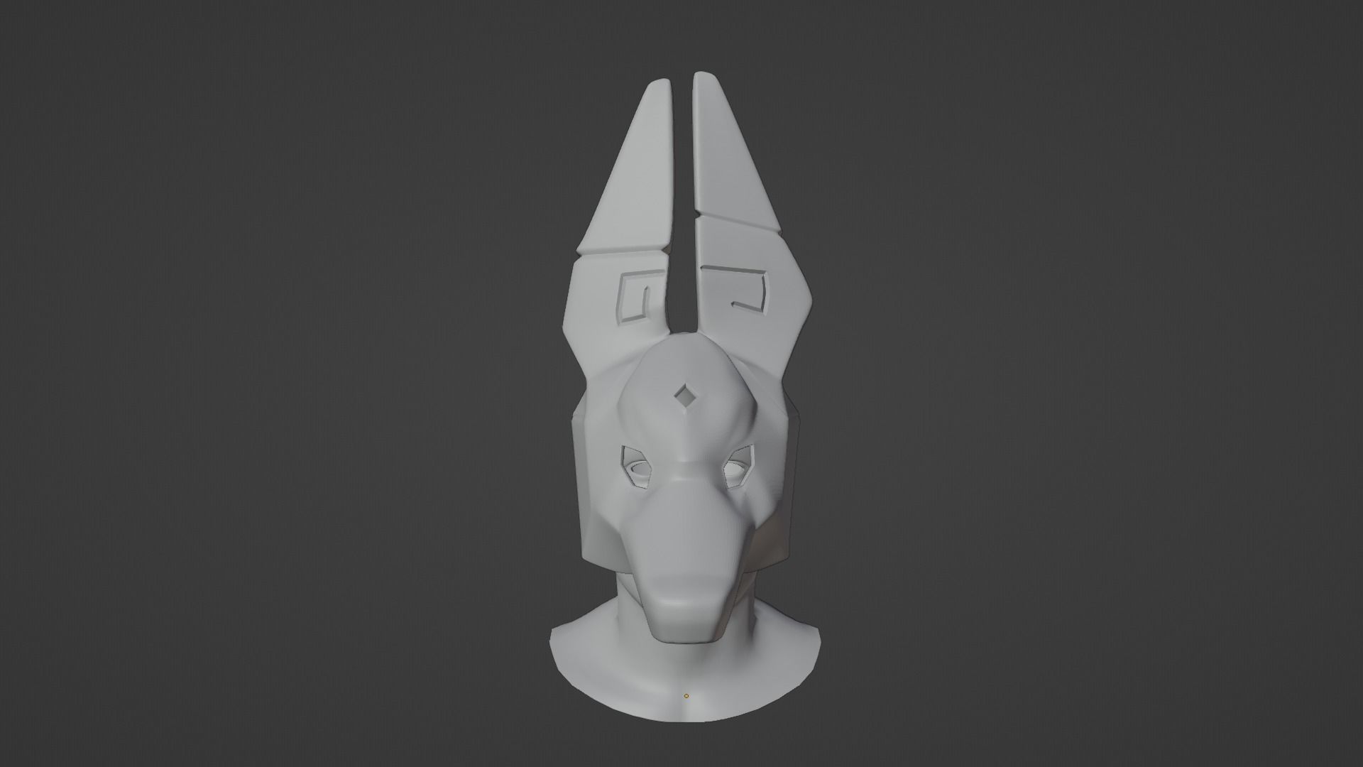 Sky children of light  Anubis Jackal mask 3D print model_7