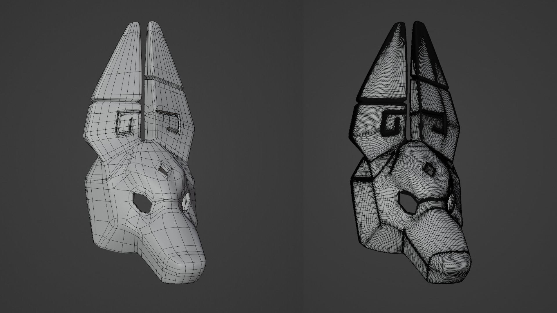 Sky children of light  Anubis Jackal mask 3D print model_6