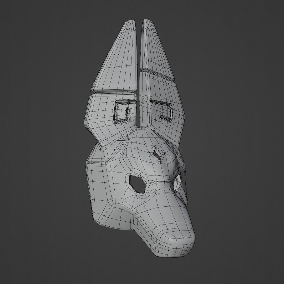Sky children of light  Anubis Jackal mask 3D print model_5