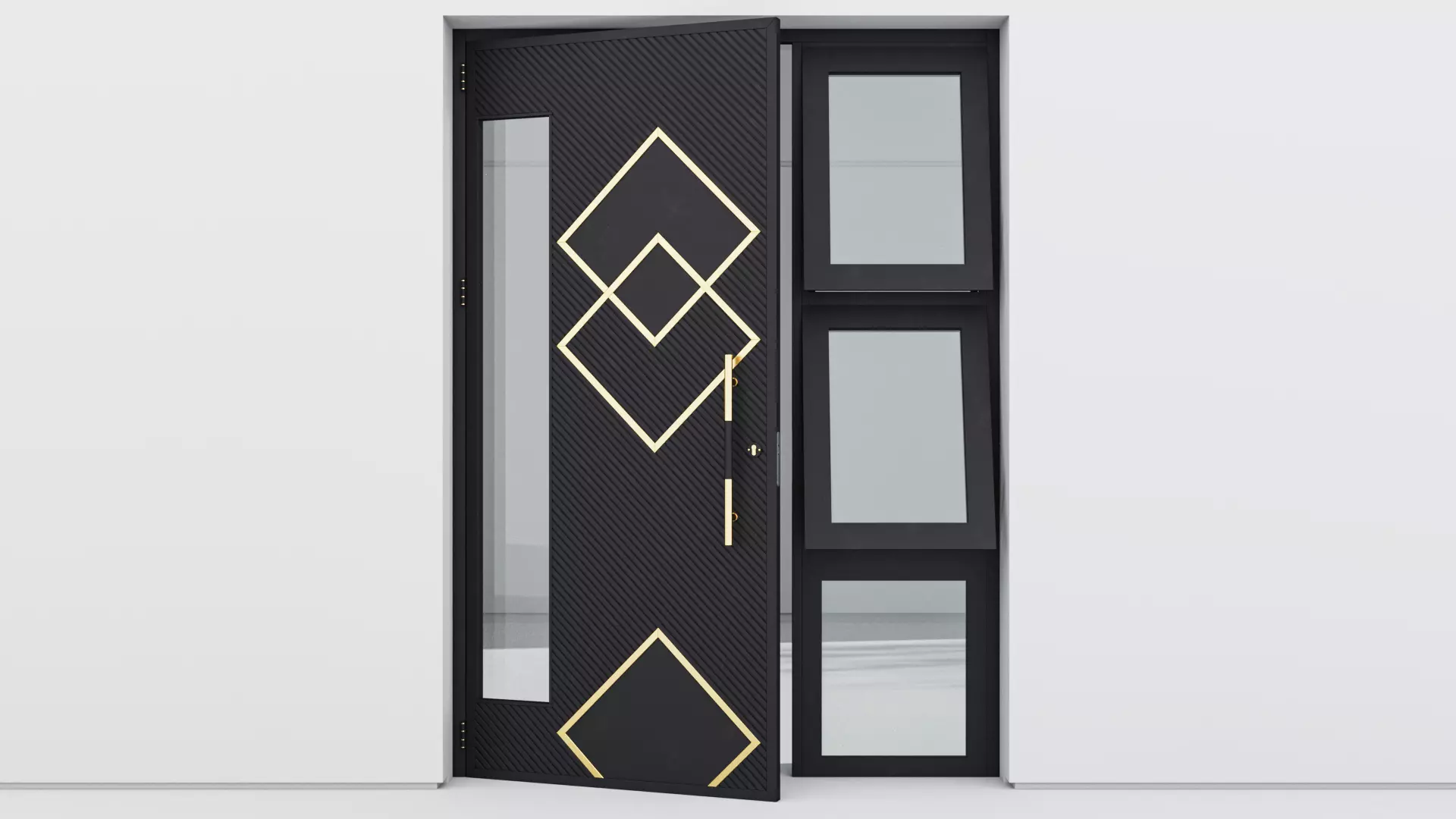 Aluminium door 285 3D model_0