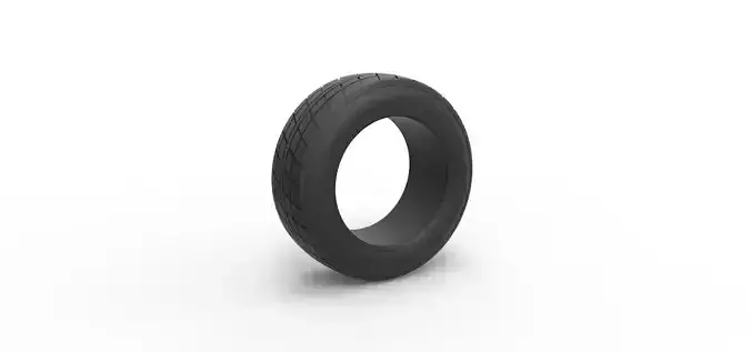 Dirt Sprint racing front tire 8 Scale 1 to 25 3D print model