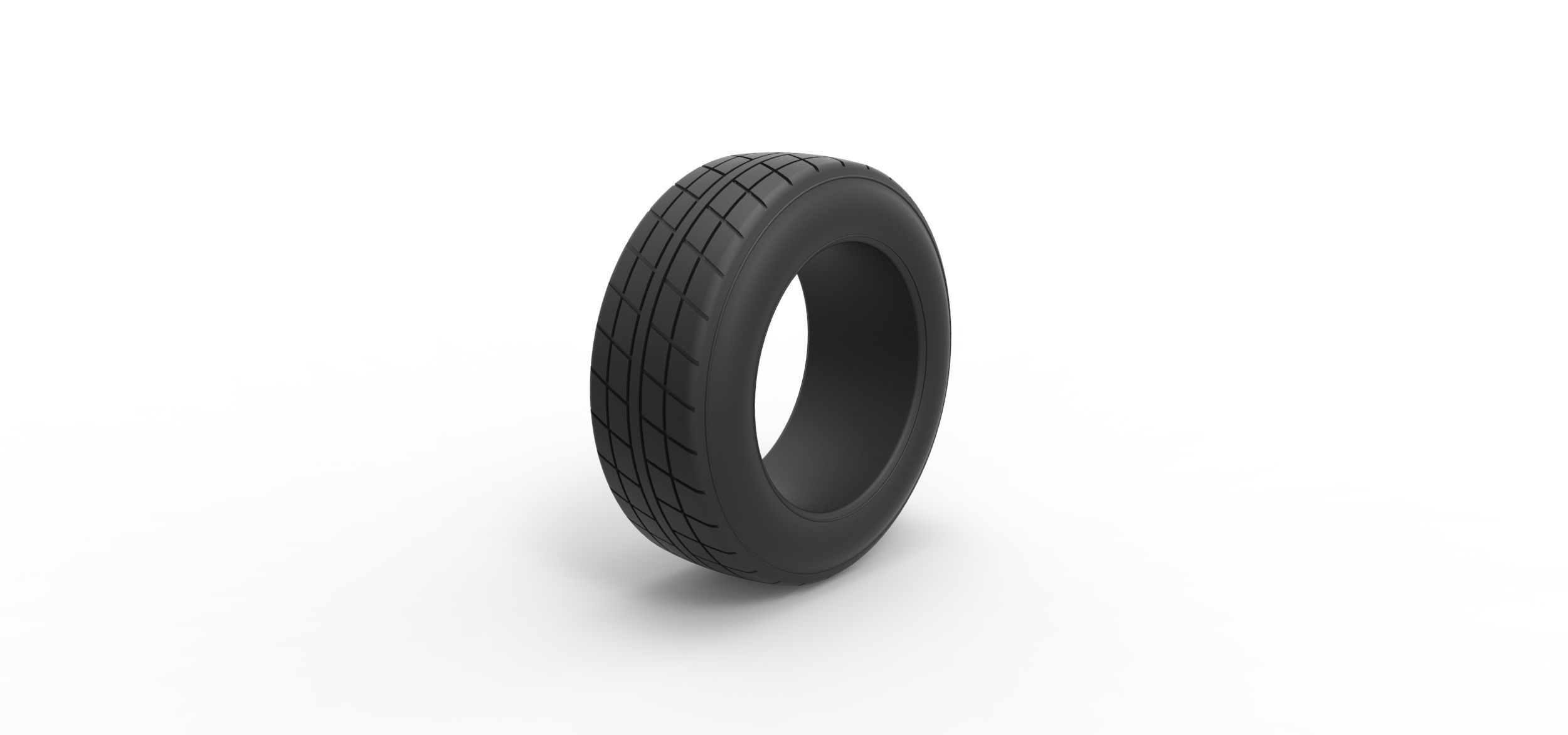 Dirt Sprint racing front tire 8 Scale 1 to 25 3D print model_1
