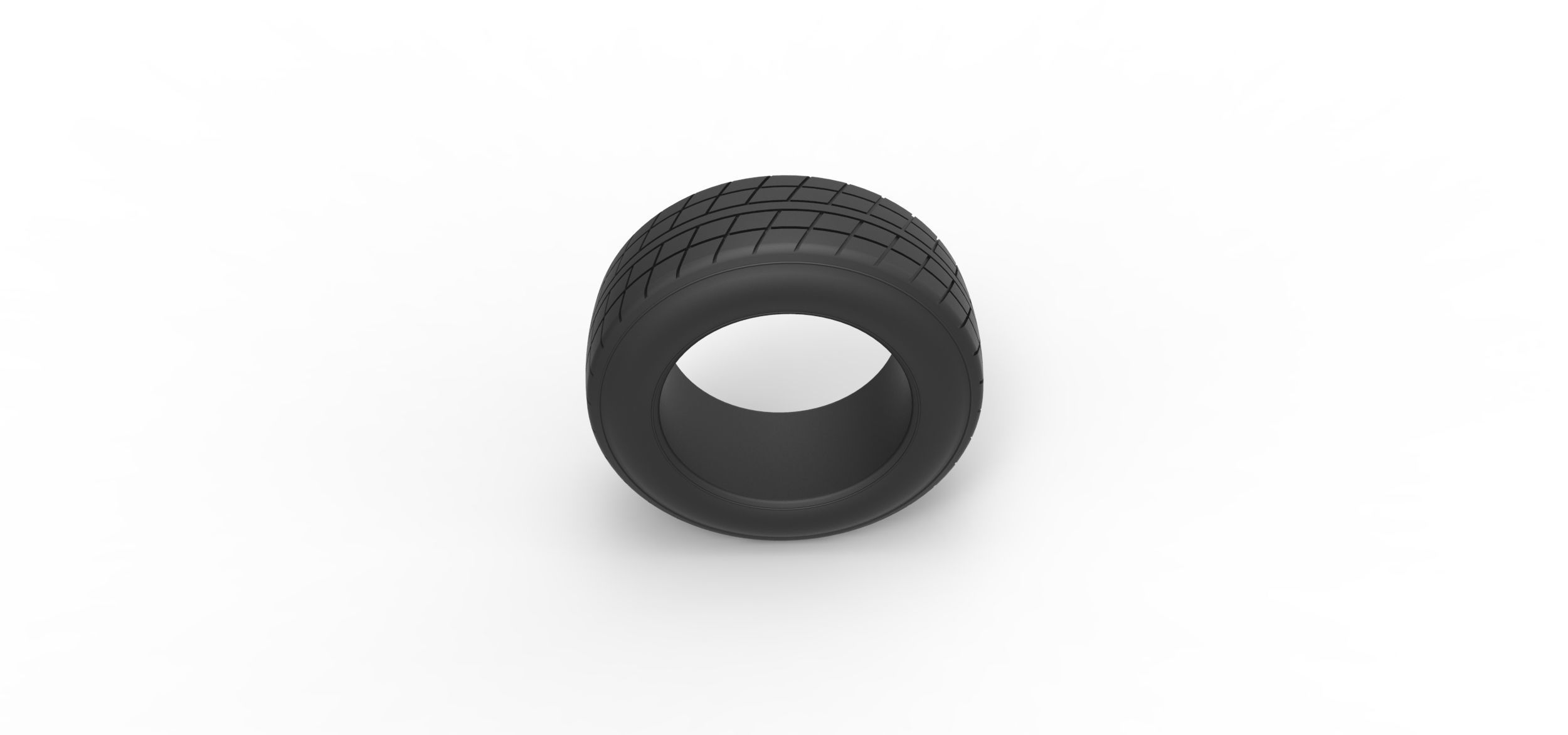 Dirt Sprint racing front tire 8 Scale 1 to 25 3D print model_5