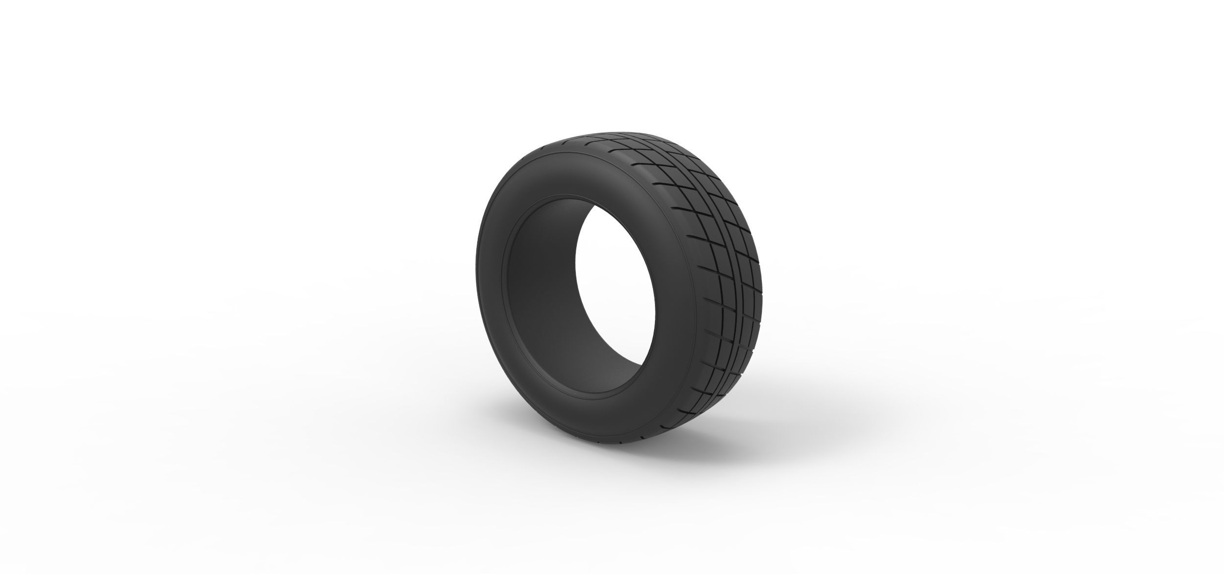 Dirt Sprint racing front tire 8 Scale 1 to 25 3D print model_6