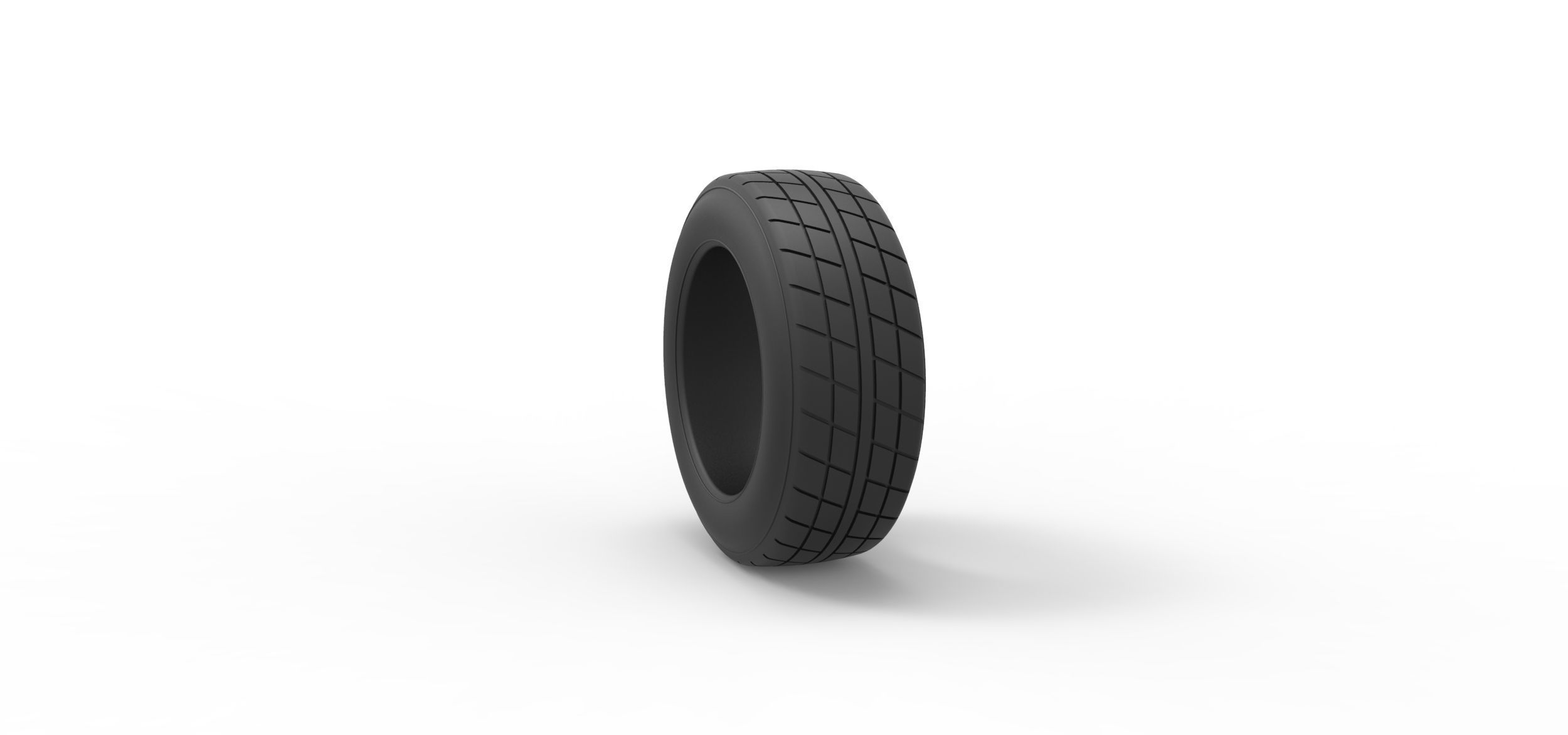 Dirt Sprint racing front tire 8 Scale 1 to 25 3D print model_7