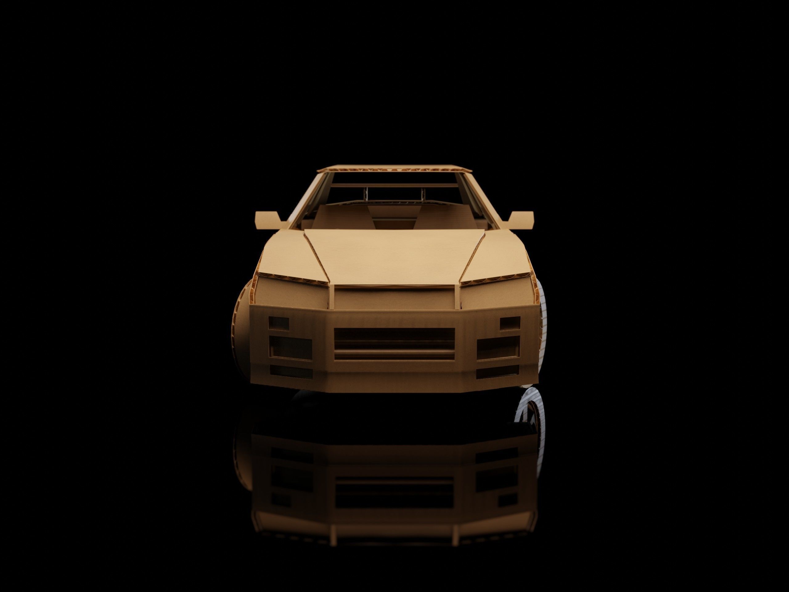 Nissan GTR Skyline R34 cardboard car 3D model_4