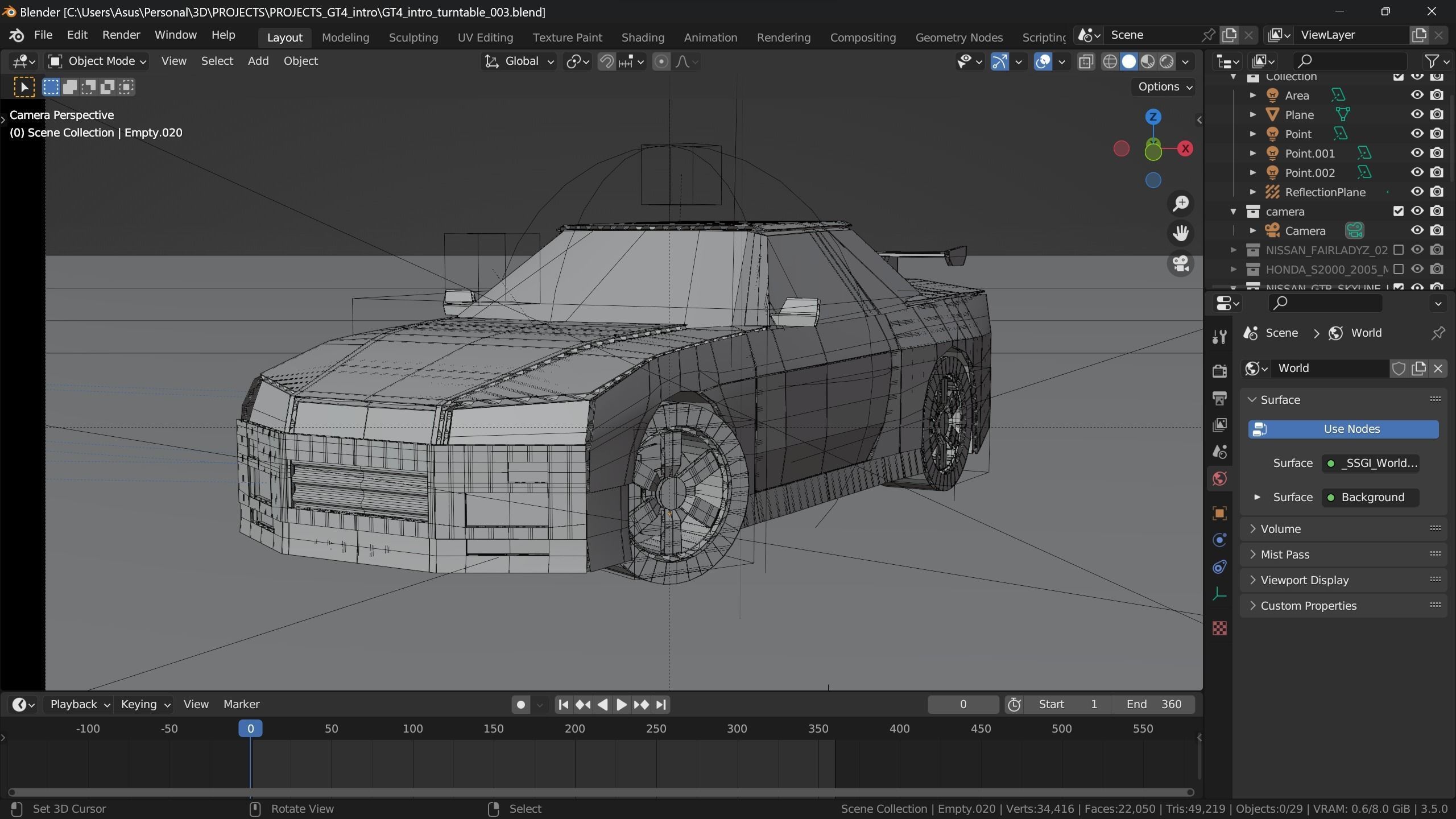 Nissan GTR Skyline R34 cardboard car 3D model_6