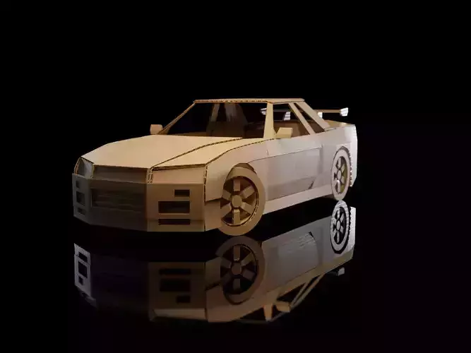 Nissan GTR Skyline R34 cardboard car 3D model