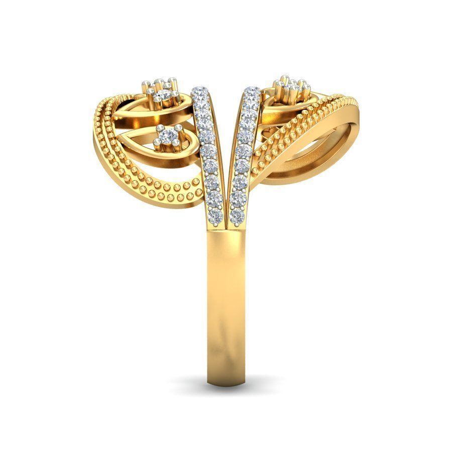 Women Ring Earrings Pendant set 3dm stl 3mf glb render details 3D print model_37