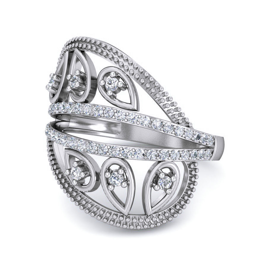 Women Ring Earrings Pendant set 3dm stl 3mf glb render details 3D print model_44