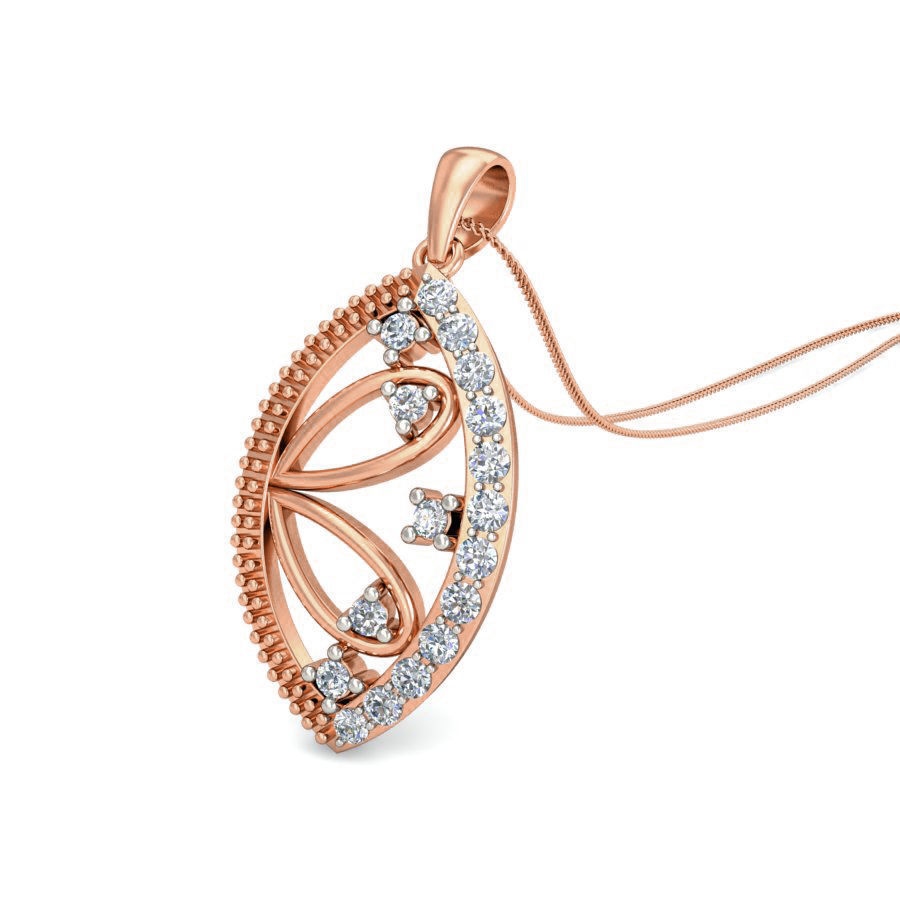 Women Ring Earrings Pendant set 3dm stl 3mf glb render details 3D print model_25