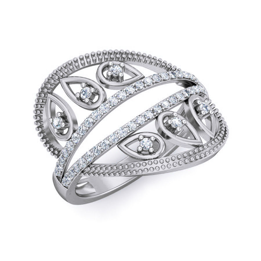 Women Ring Earrings Pendant set 3dm stl 3mf glb render details 3D print model_32