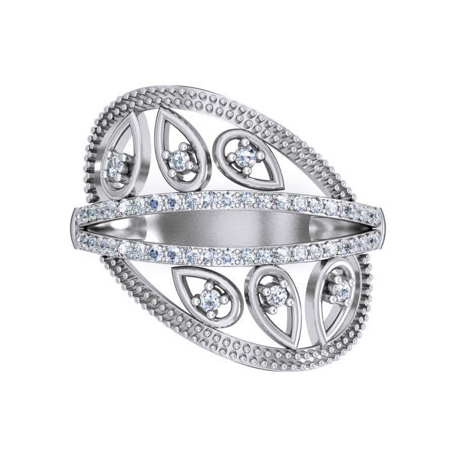 Women Ring Earrings Pendant set 3dm stl 3mf glb render details 3D print model_40